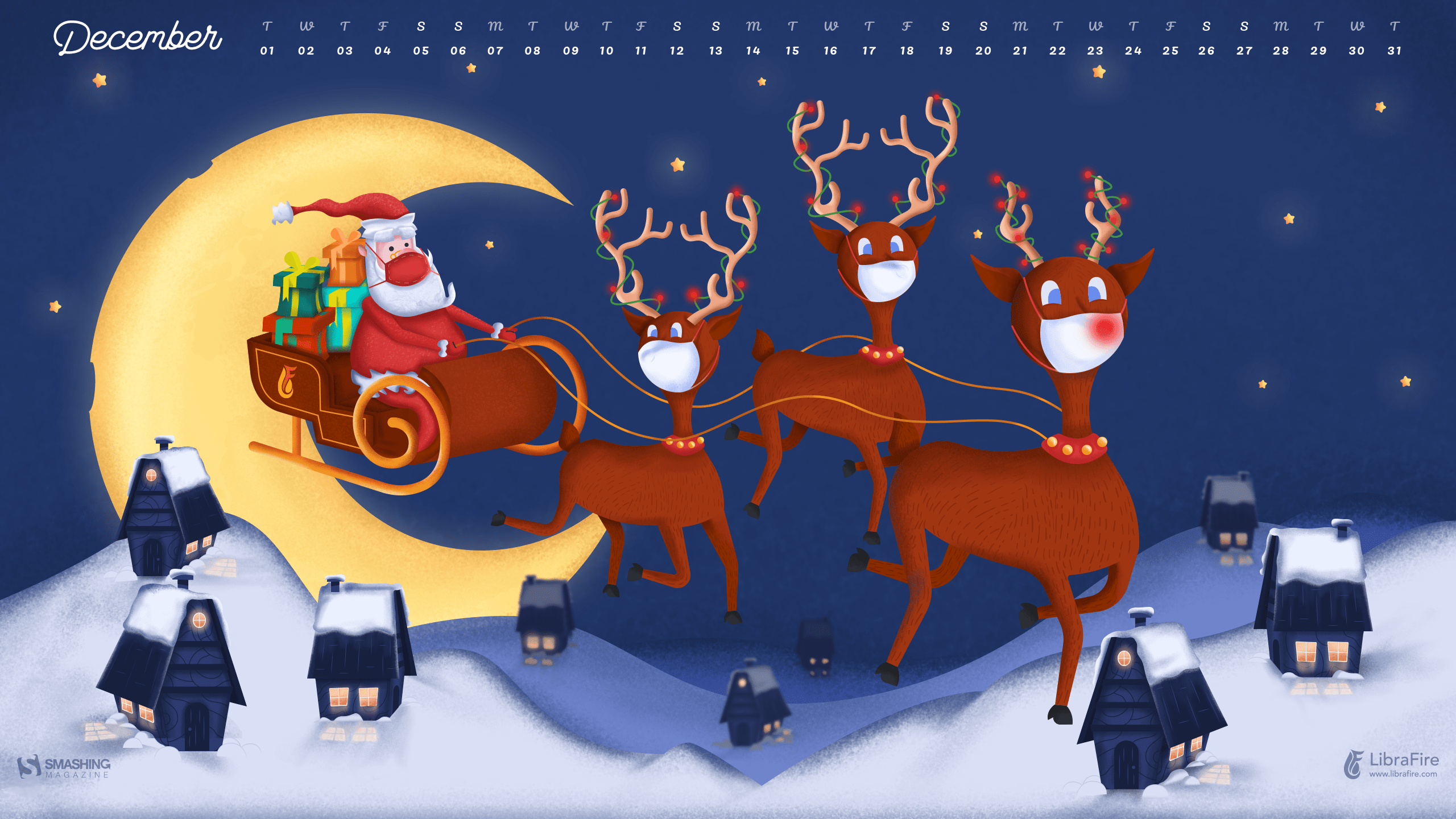 2560x1440 Dreaming Of A Magical December (2020 Wallpaper Edition)