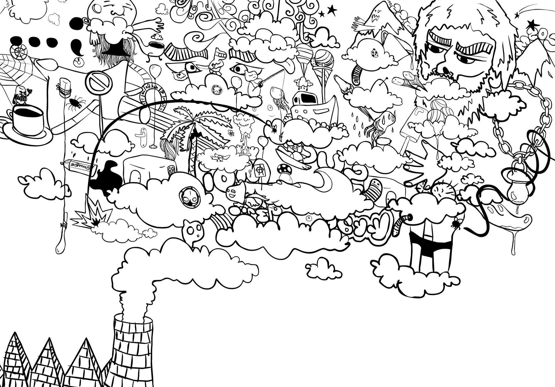 1920x1339 Abstract Black And White Clouds .