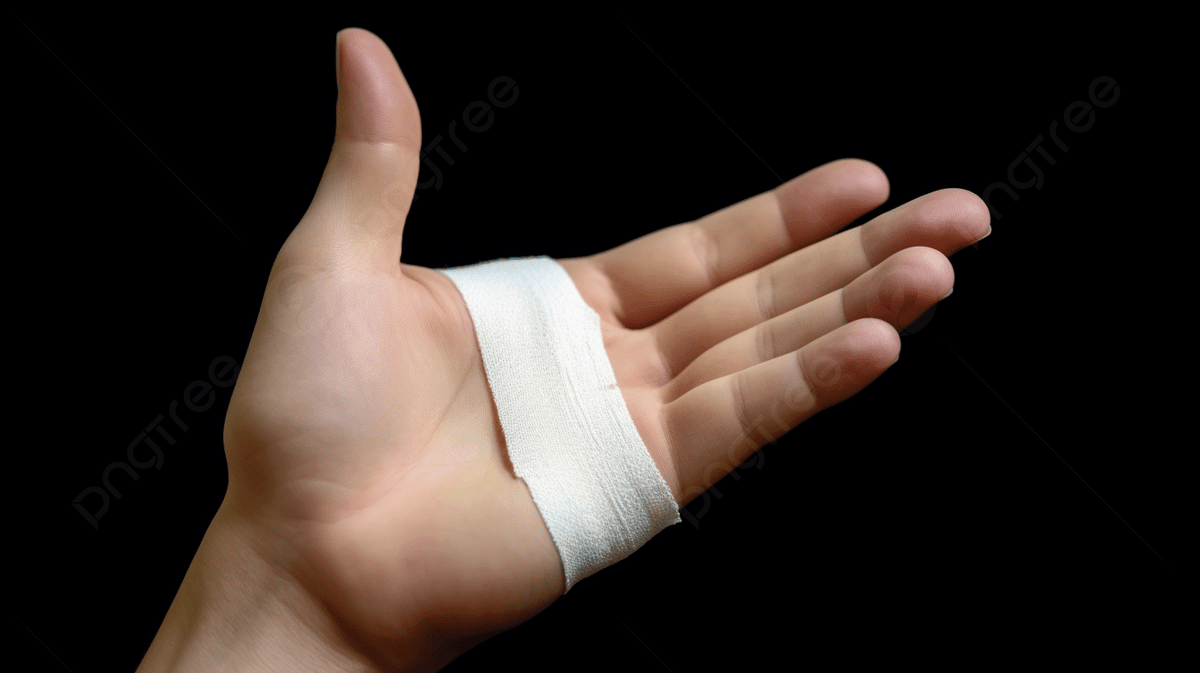 1200x673 Hand Wrapped In A Bandage Is Black Against A Black Background, Hand With Bandaid, Gesture, Finger Background Image And Wallpaper for Free Download