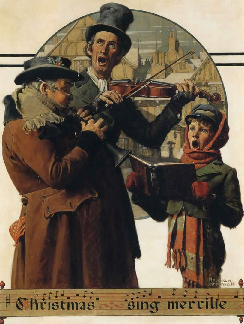 814x1080 Norman Rockwell Christmas Wallpaper on .