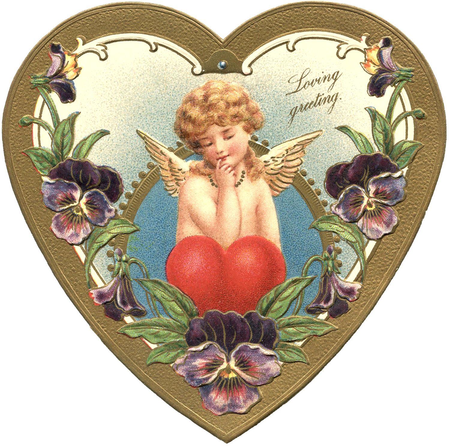 1500x1494 Cherubs and Hearts Image .