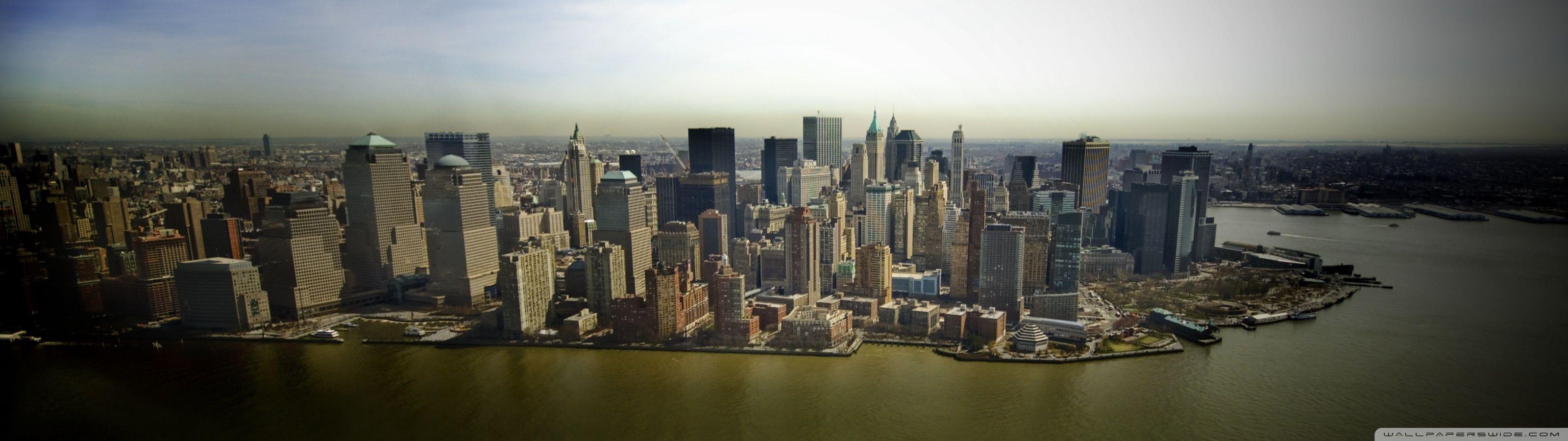 3200x900 New York Aerial View Ultra HD Desktop .