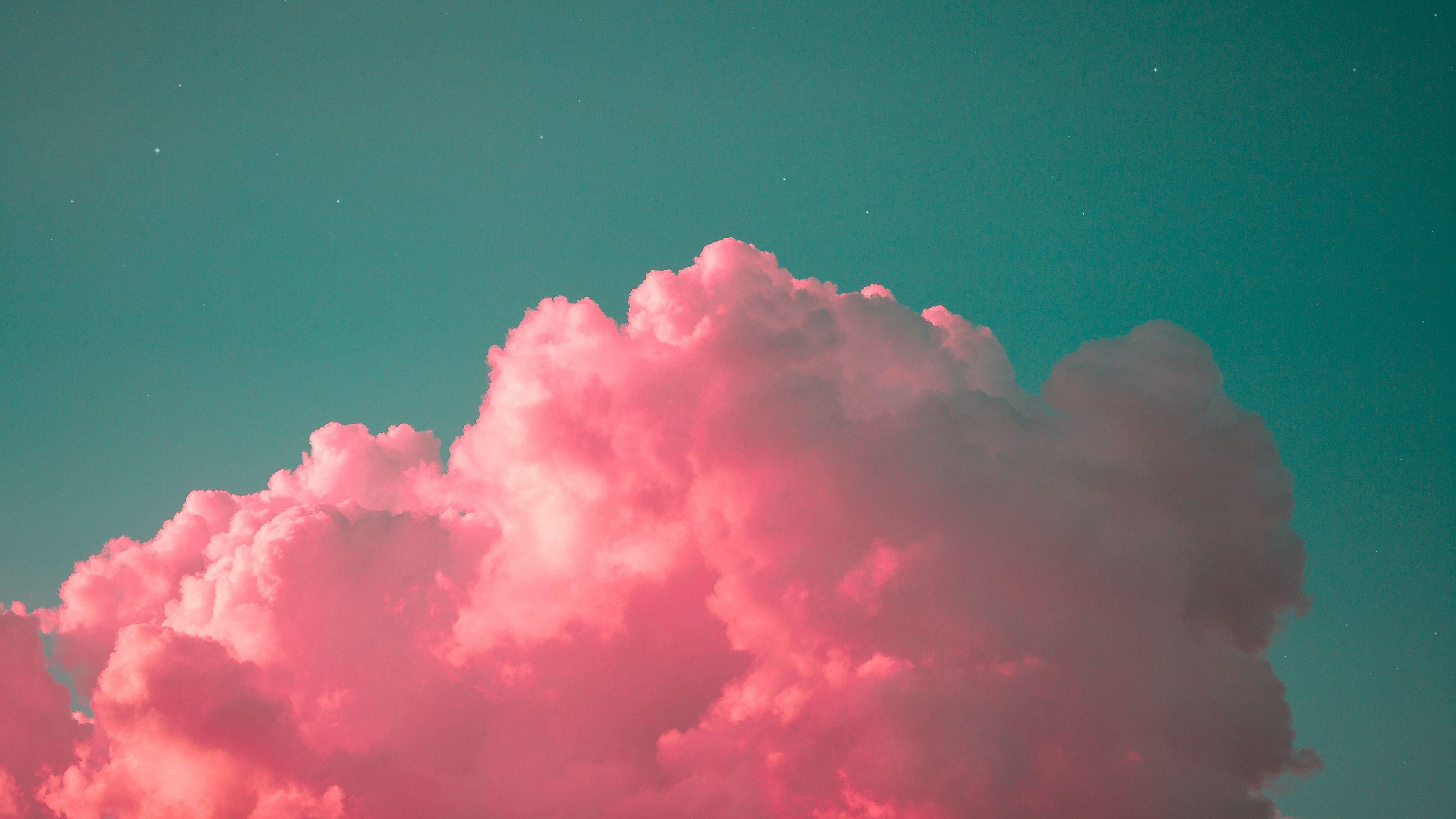 3840x2160 Pink Clouds In Blue Sky 4K HD Pink .hdwallpaper.in