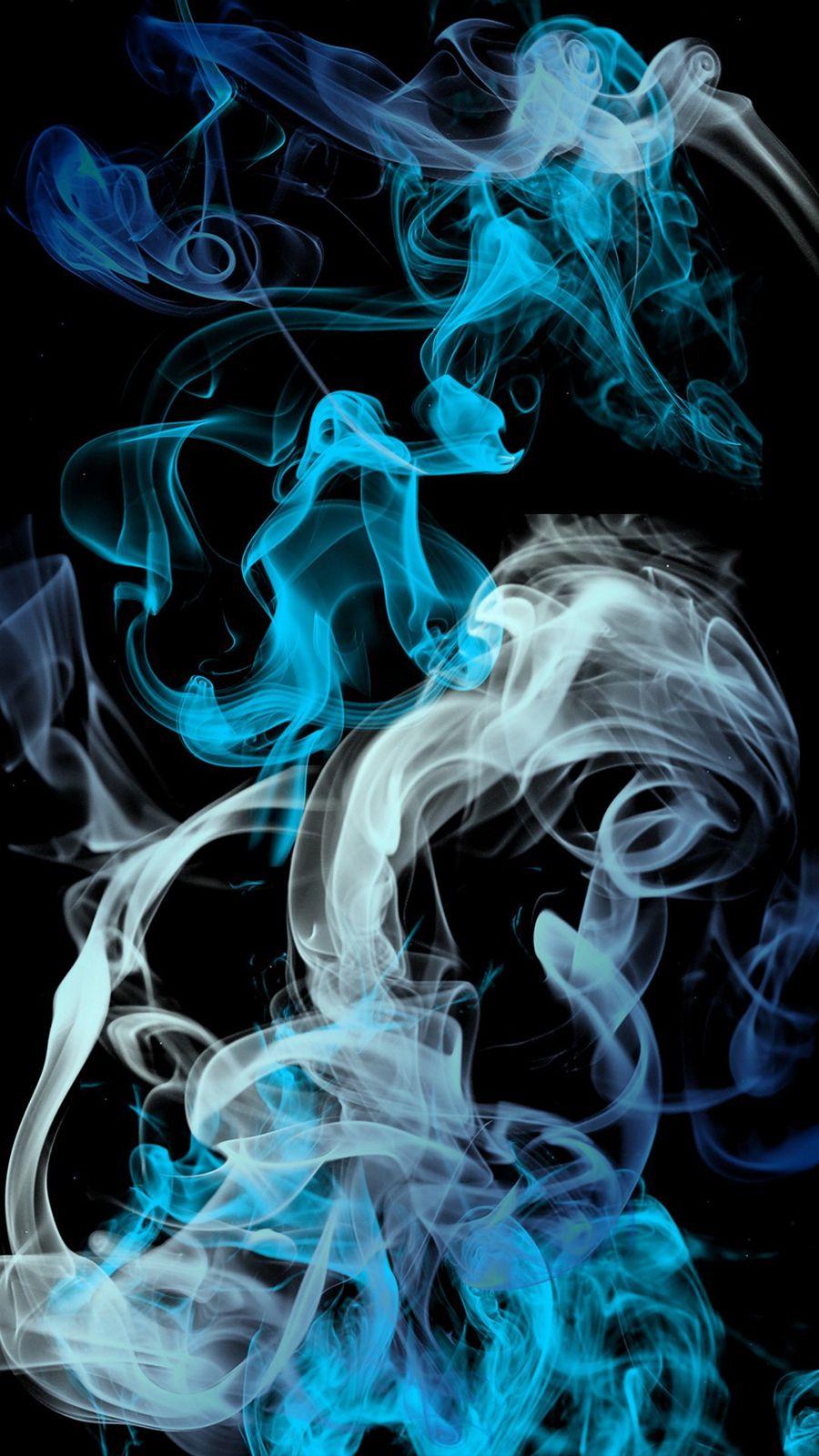 900x1600 Blue Grey Smoke Wallpaper