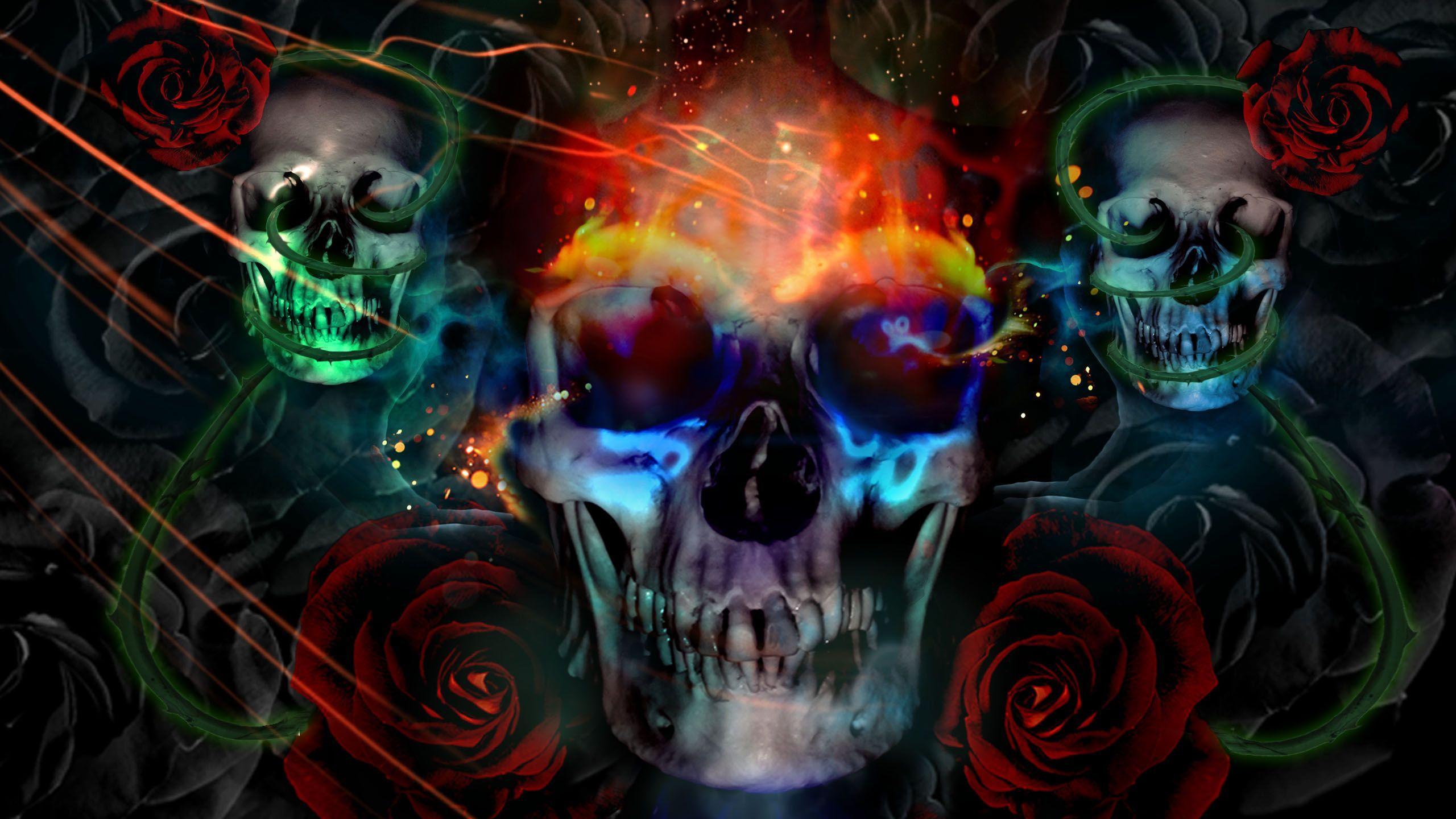 Skull Background Trippy Skull HD wallpaper  Pxfuel