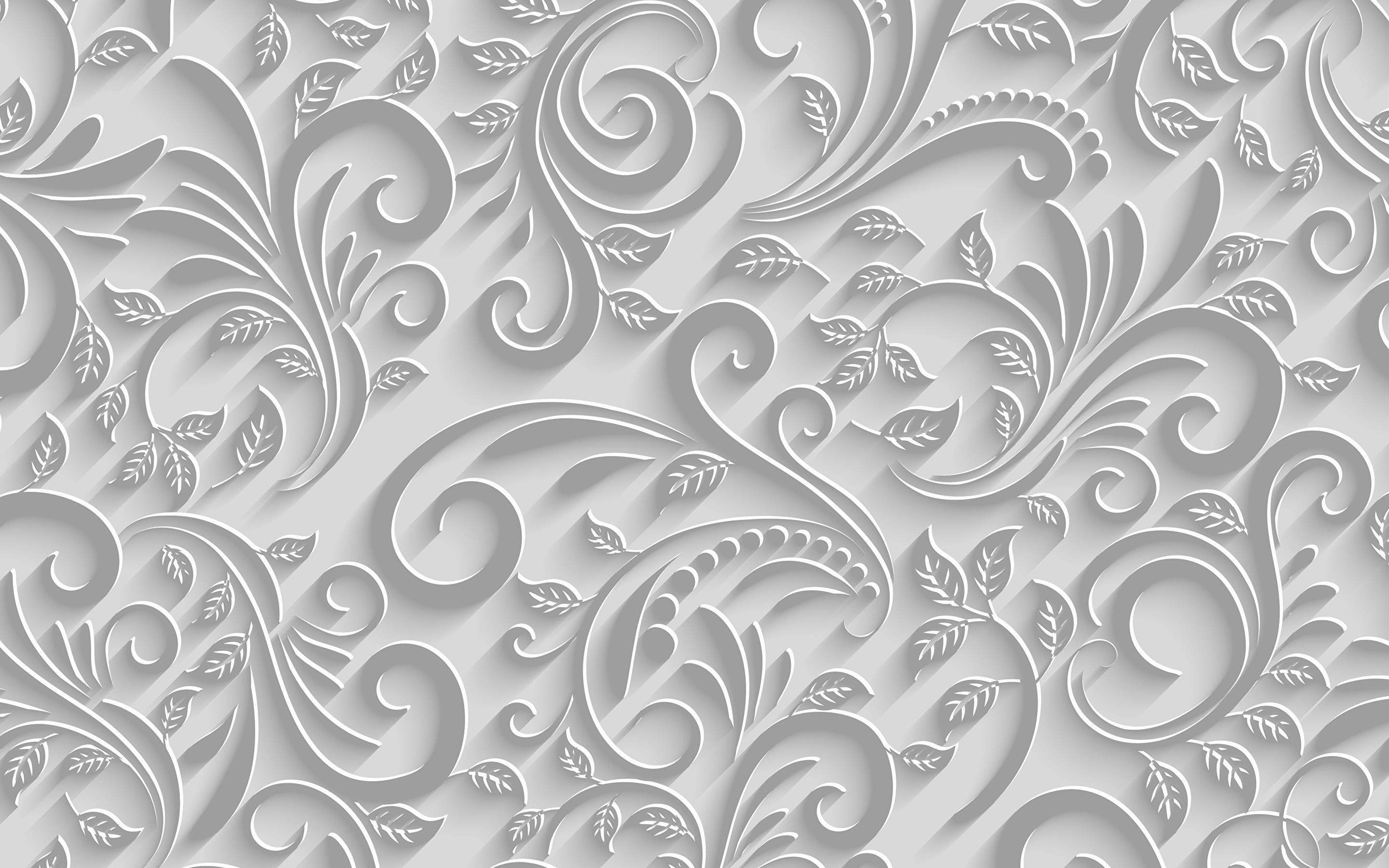 2880x1800 wallpaper white floral pattern .