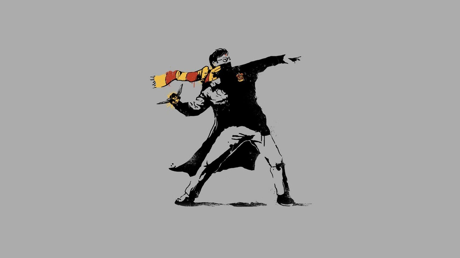 1920x1080 Banksy Art Bakcground for Desktop .