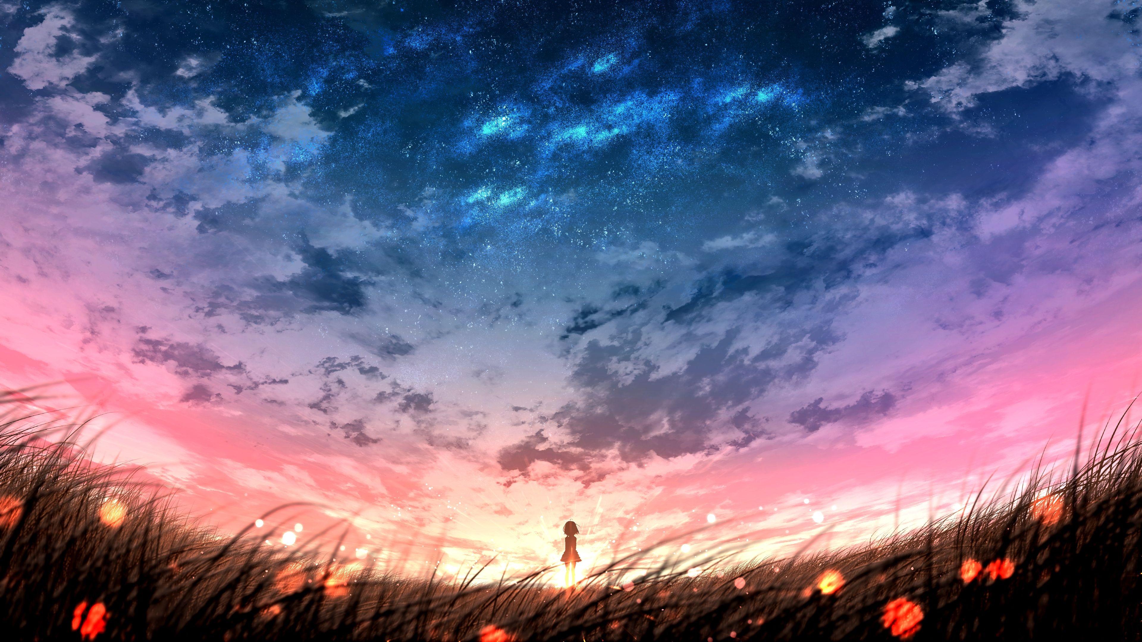 Aesthetic Anime Sunset Background Artwork 3 Poster for Sale by Umairuem   Redbubble