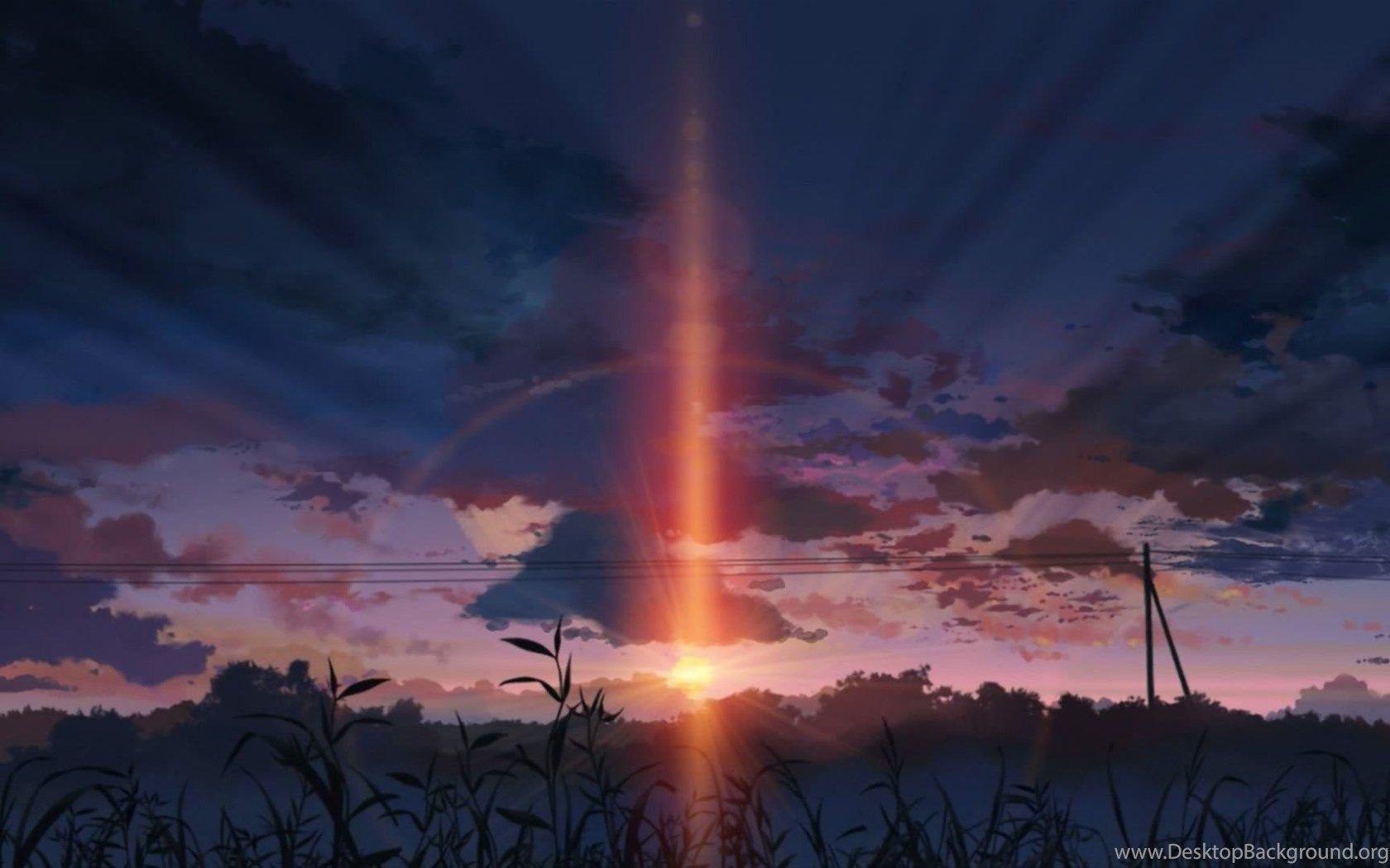 1680x1050 Sunset, 5 Centimeters Per Second, Anime .