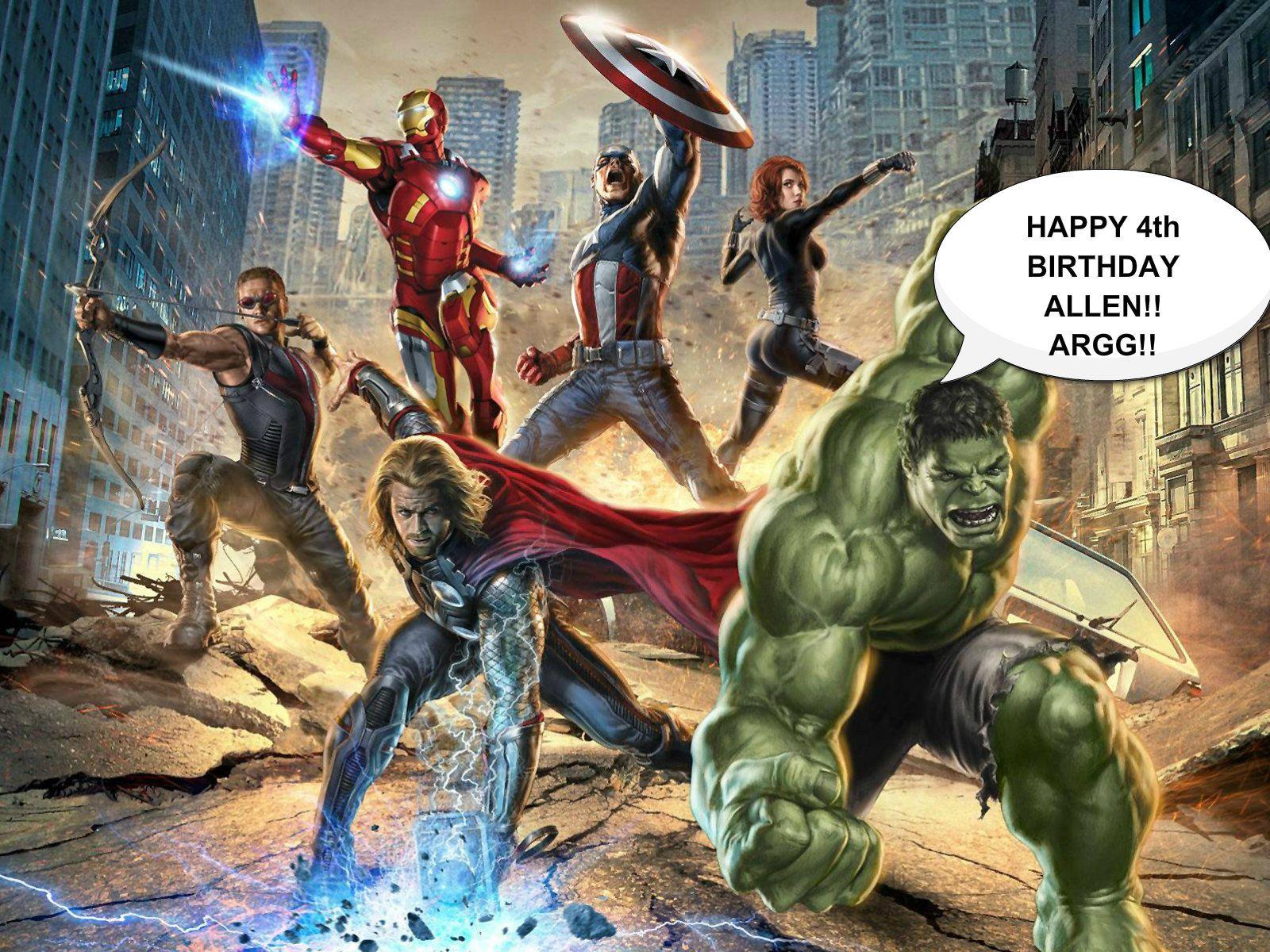 1600x1200 Avengers Happy Birthday