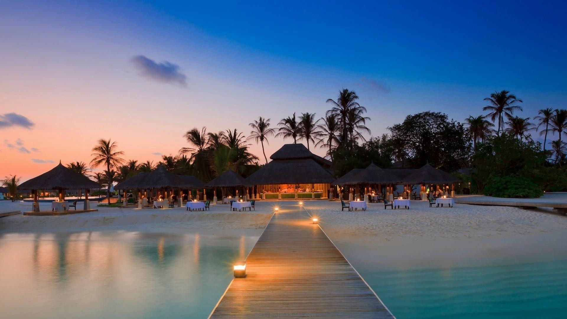 1920x1080 Beach at Night