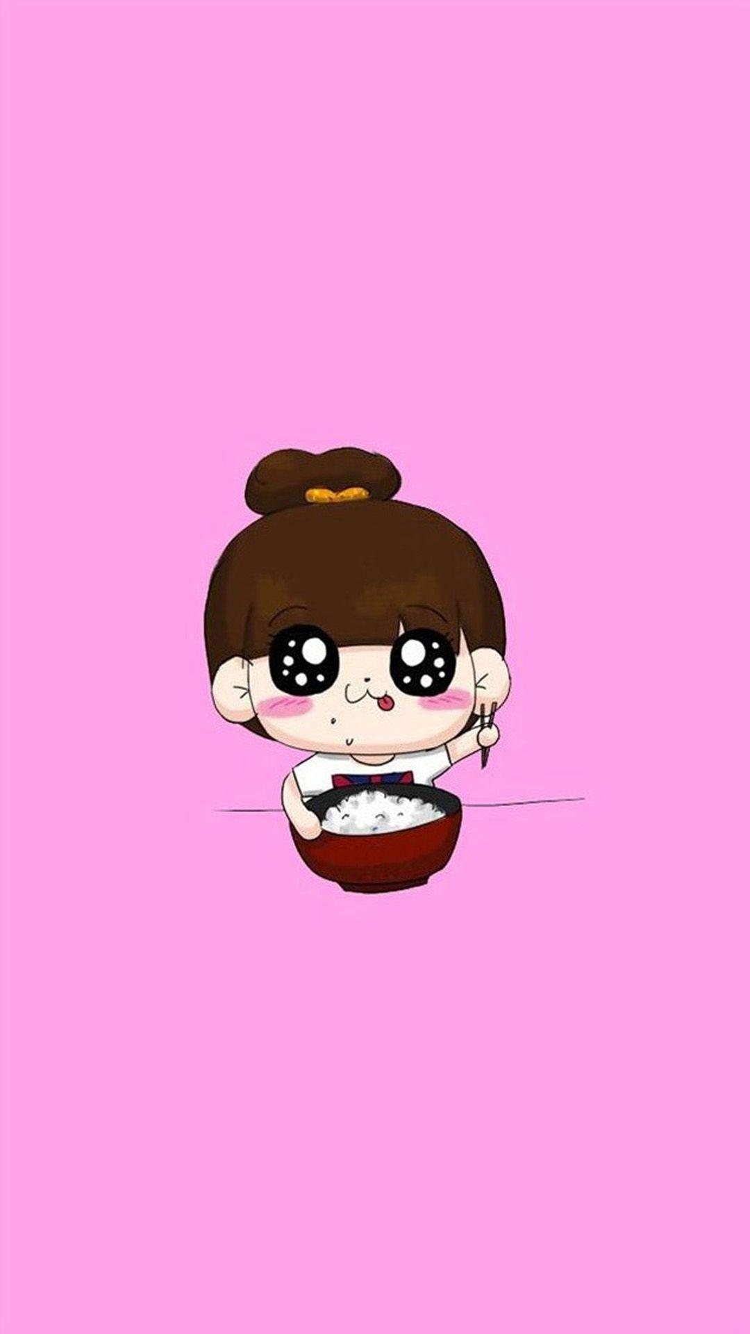 1080x1920 Cute Pink Cartoon Wallpaper