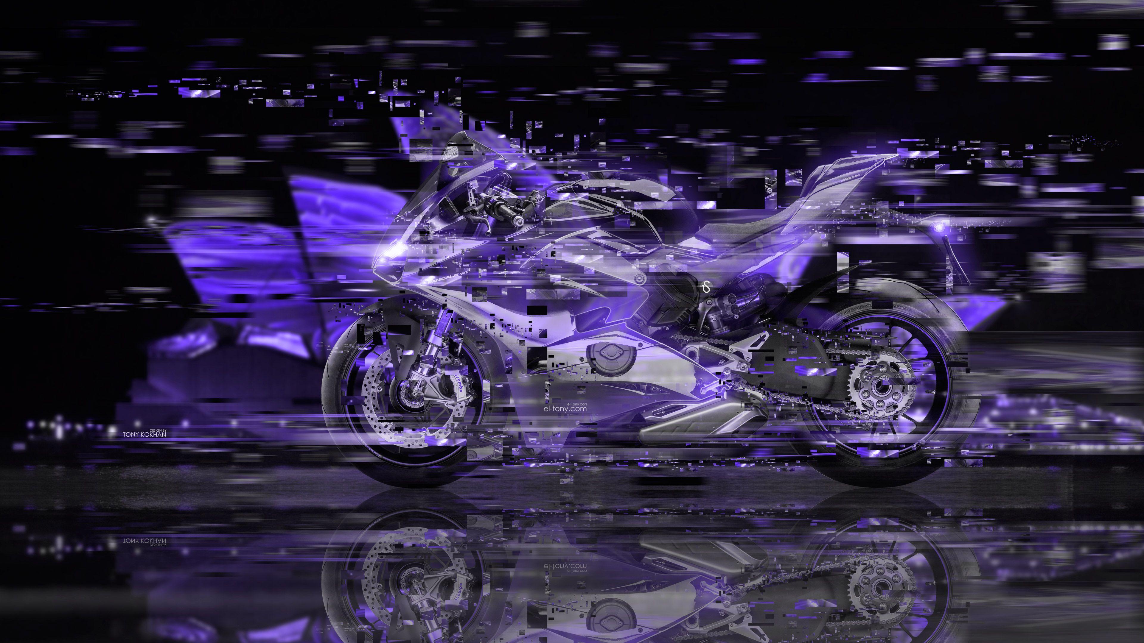 3840x2160 DUCATI PANIGALE SUPER CRYSTAL CITY ART .el
