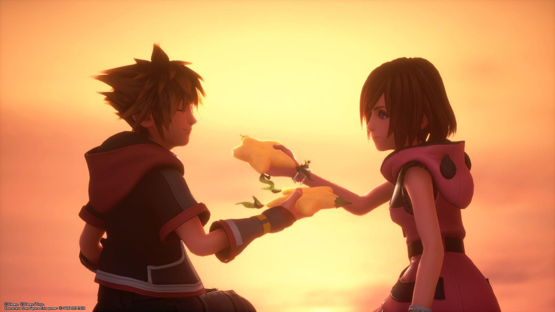 1920x1080 Sora and Kairi sharing Papou fruits in .com