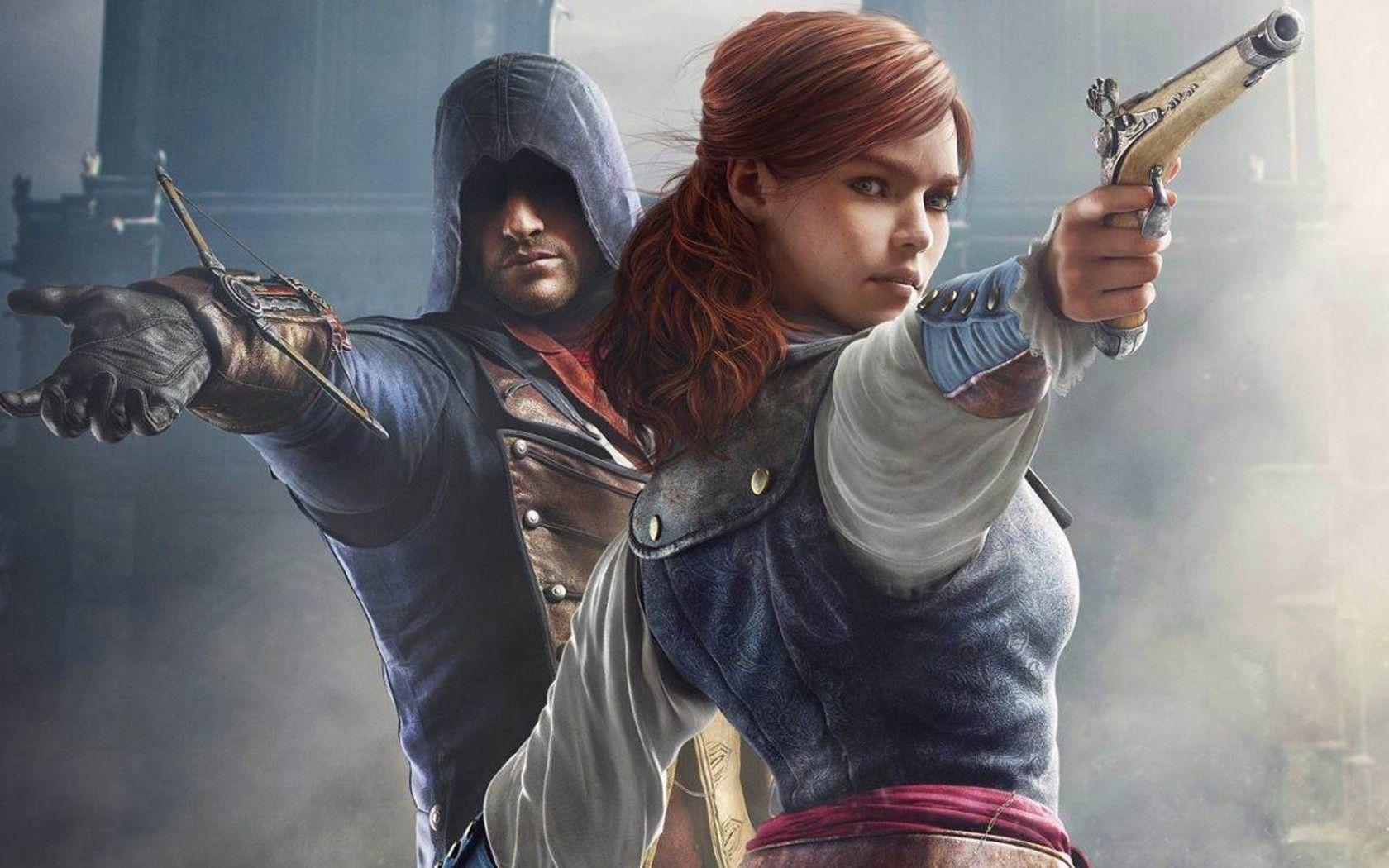 1680x1050 Assassins Creed: Unity, Arno Dorian, Elise (Assassins Creed: Unity) Wallpaper HD / Desktop and Mobile Background