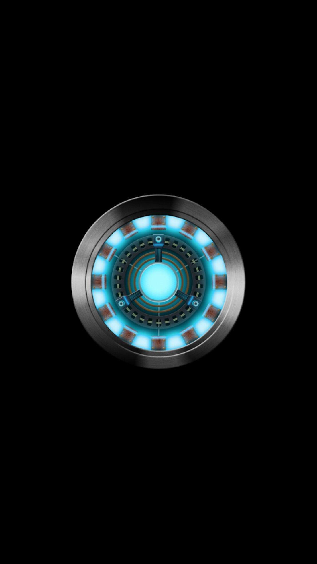 1107x1965 Iron Man Arc Reactor Amoled Wallpaper