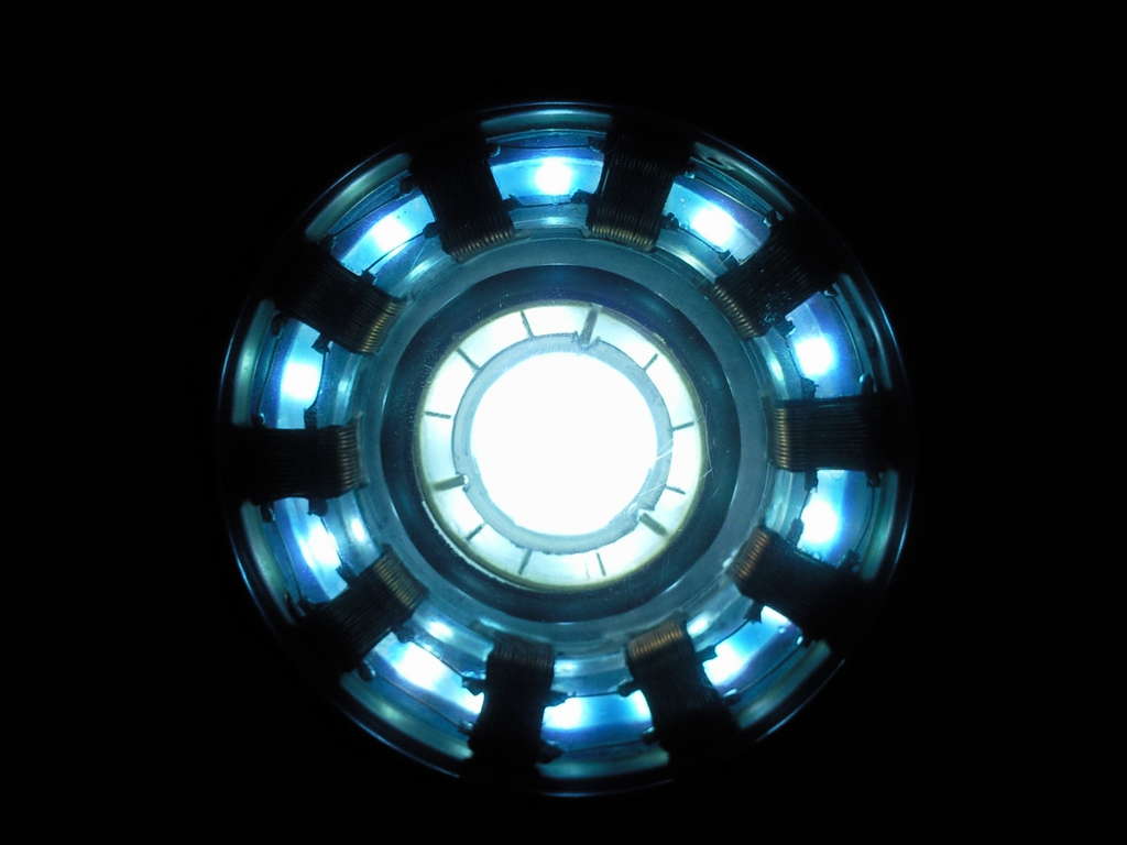 1024x768 Iron man chest piece wallpaper
