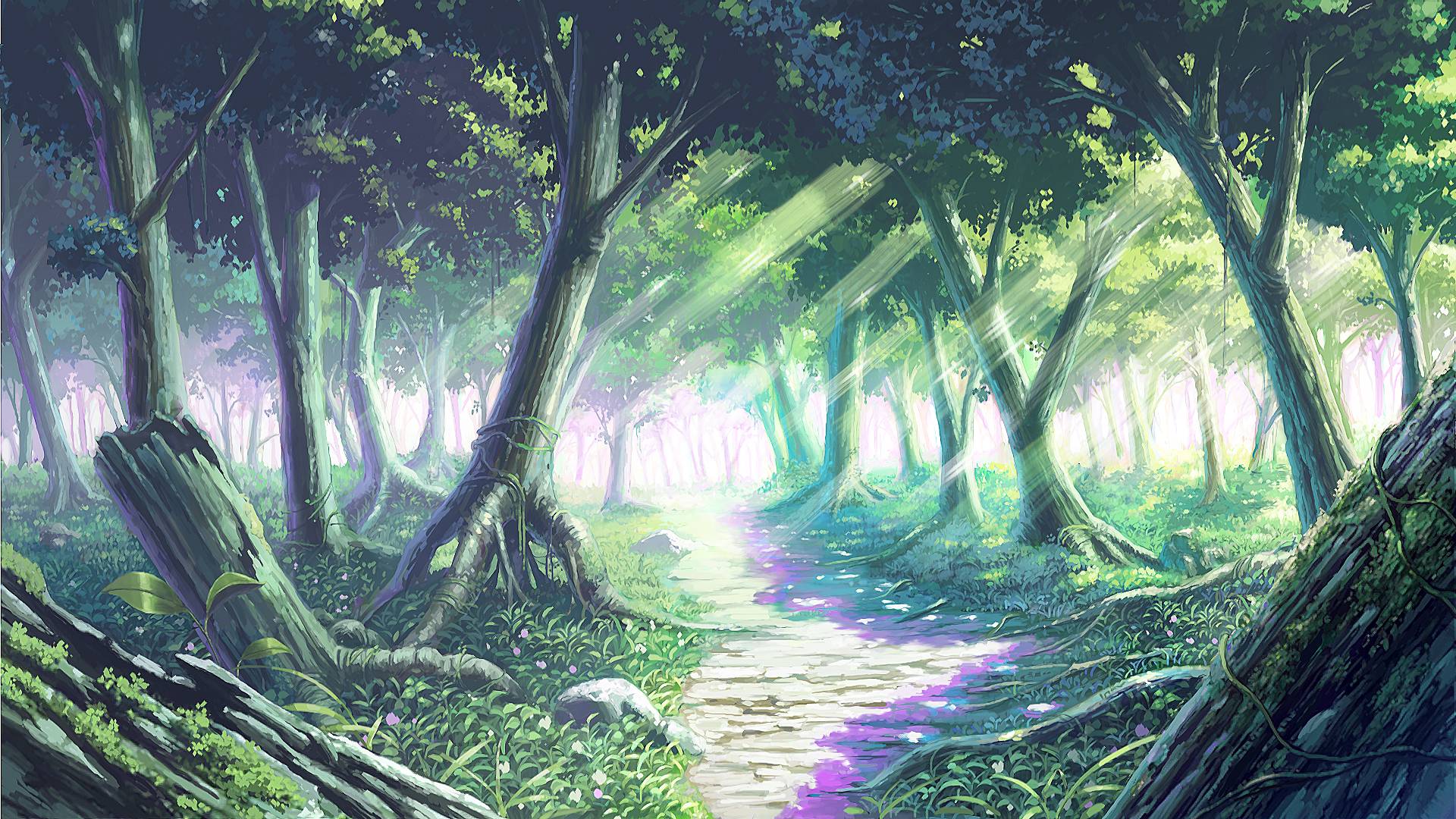 HD wallpaper Anime Original forest plant tree beauty in nature land   Wallpaper Flare