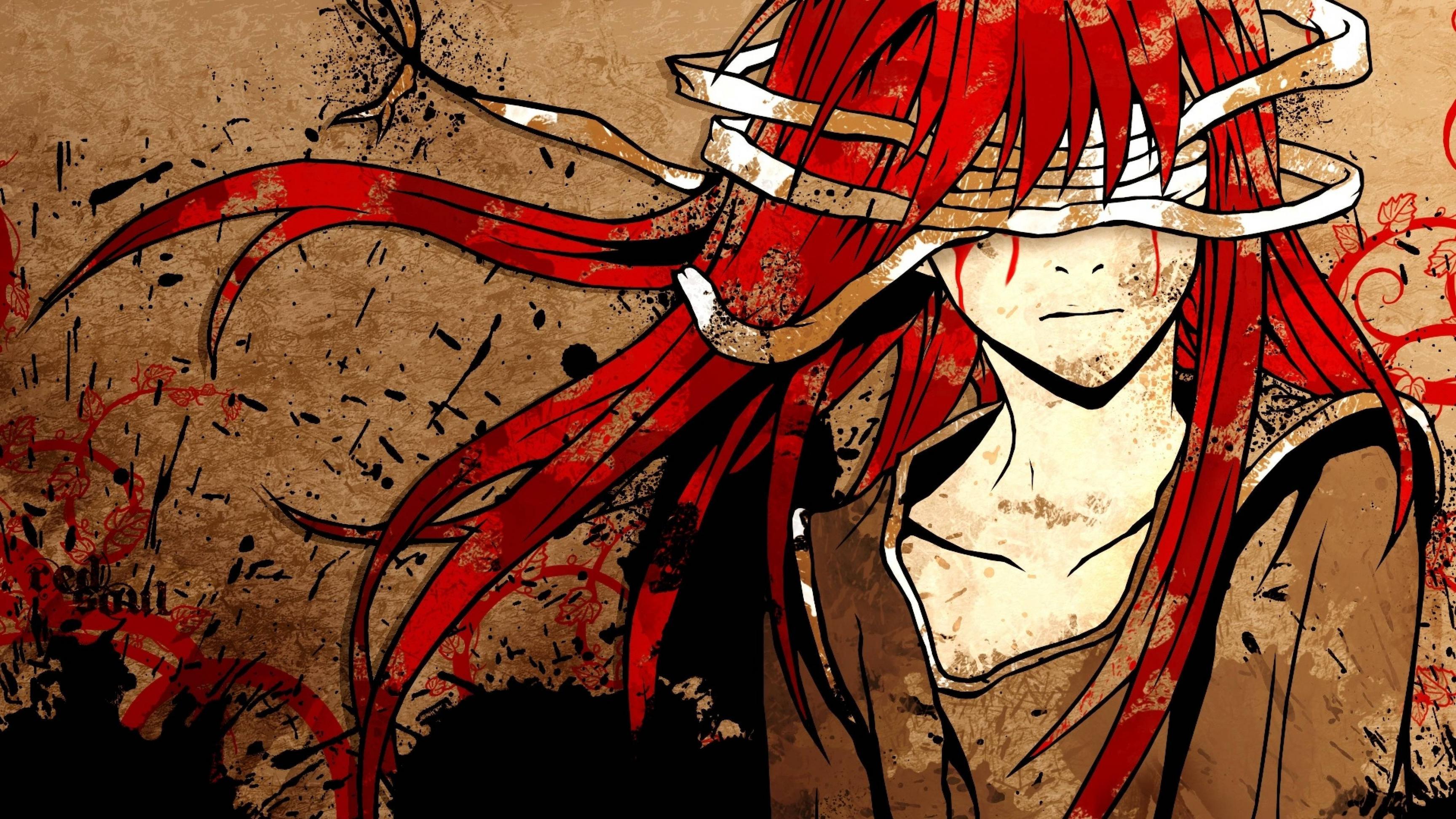 3456x1944 Red Hair Anime Girl 4K Wallpaper, HD .