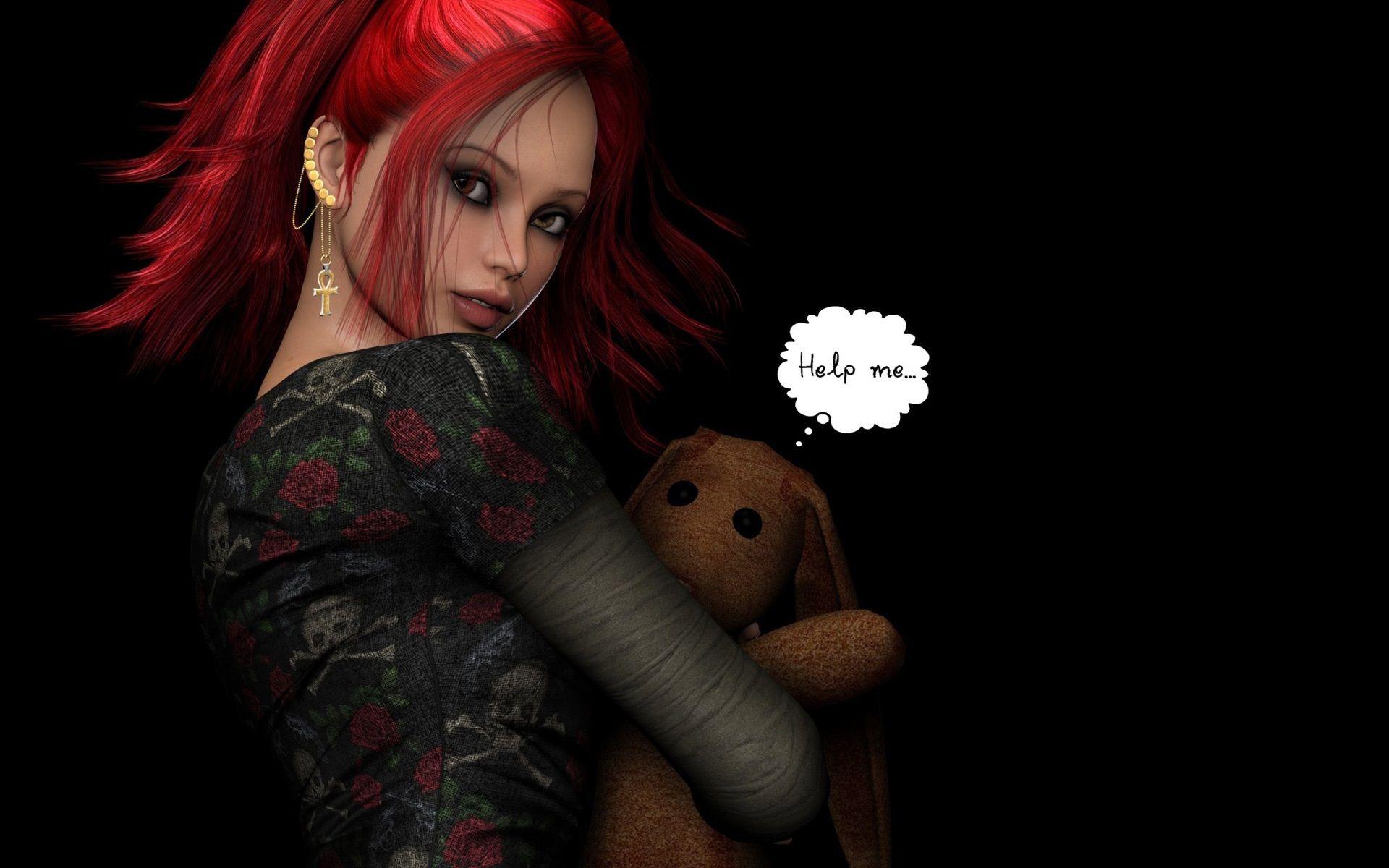 1920x1200 Wallpaper Fantasy Red Hair Girlbest