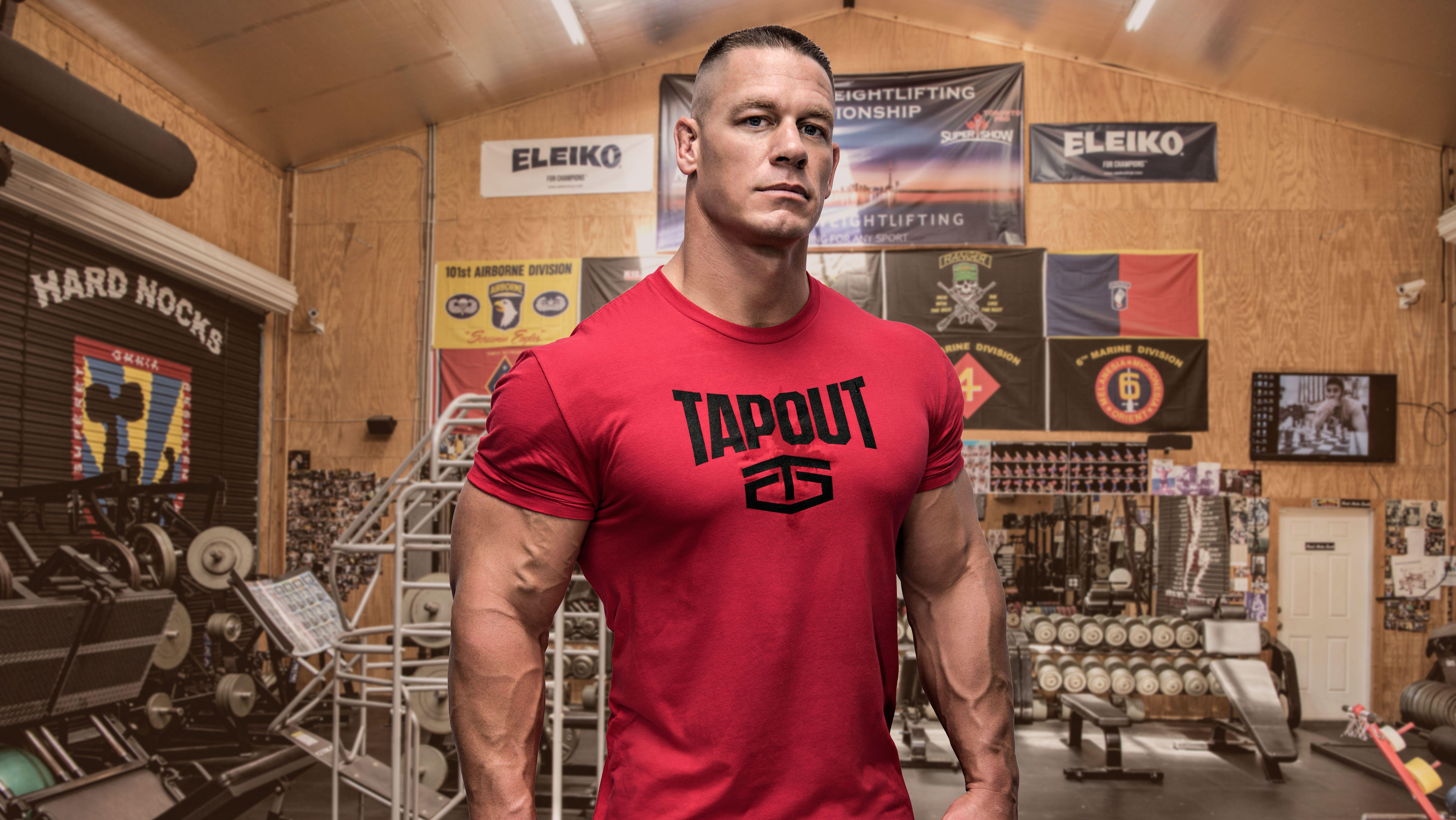 7360x4146 Strong man John Cena in the gym Desktop wallpaper 1680x1050