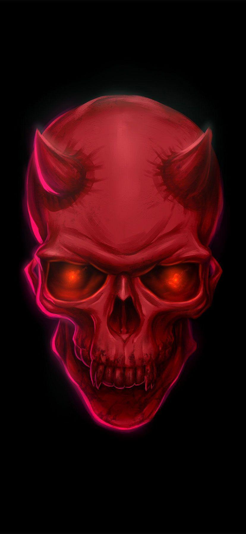 828x1792 Scary Skulls iPhone Wallpaper