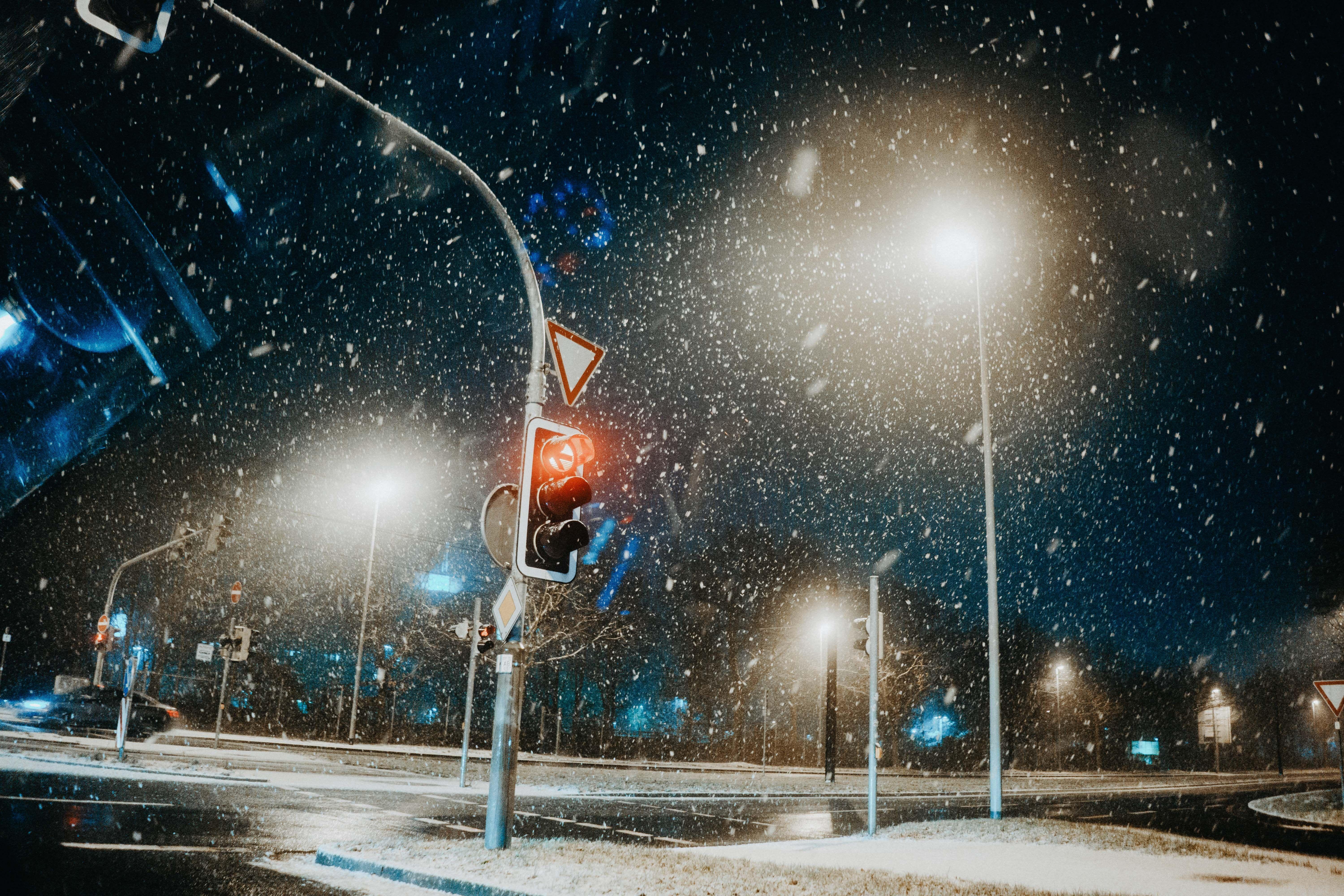 6000x4000 Traffic Light Snow Pillar 5k, HD .