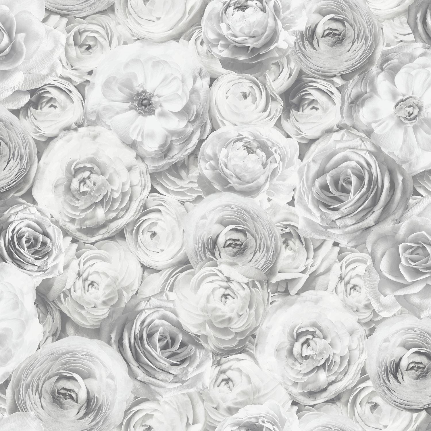 1500x1500 Grey Flower Wallpaper