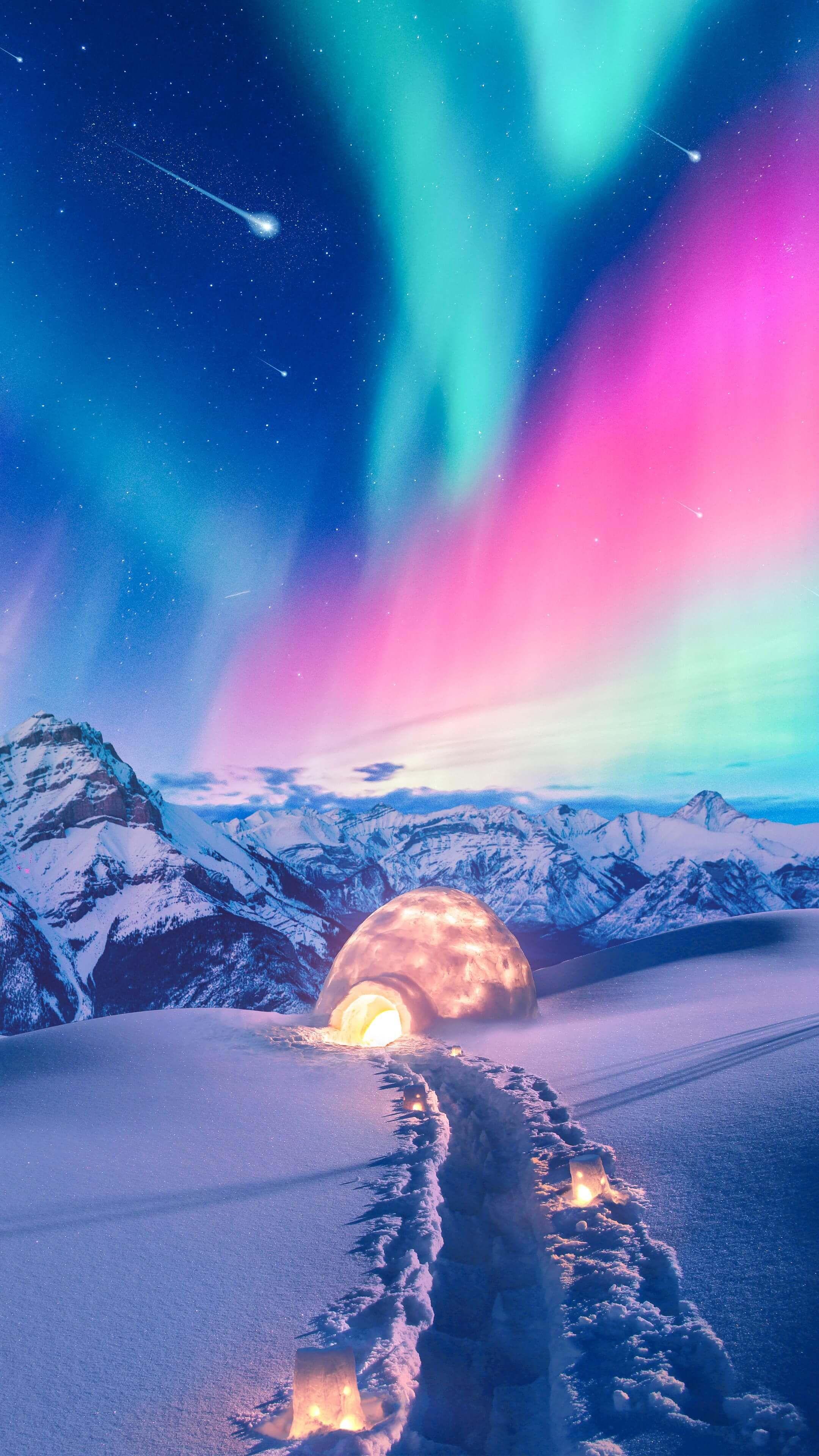 2160x3840 iPhone Winter Wallpaper Northern