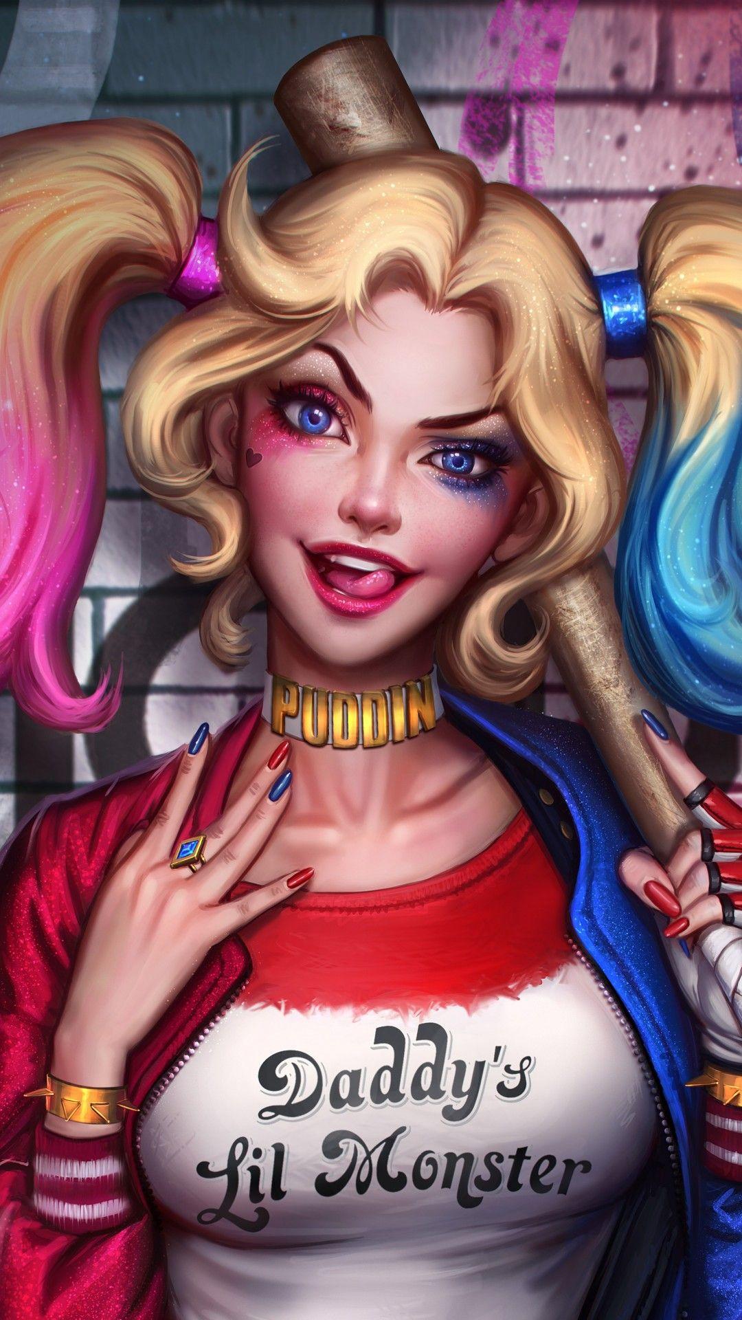 1080x1920 iPhone 8 Plus Harley Quinn Wallpaper Quinn Wallpaper Drawing