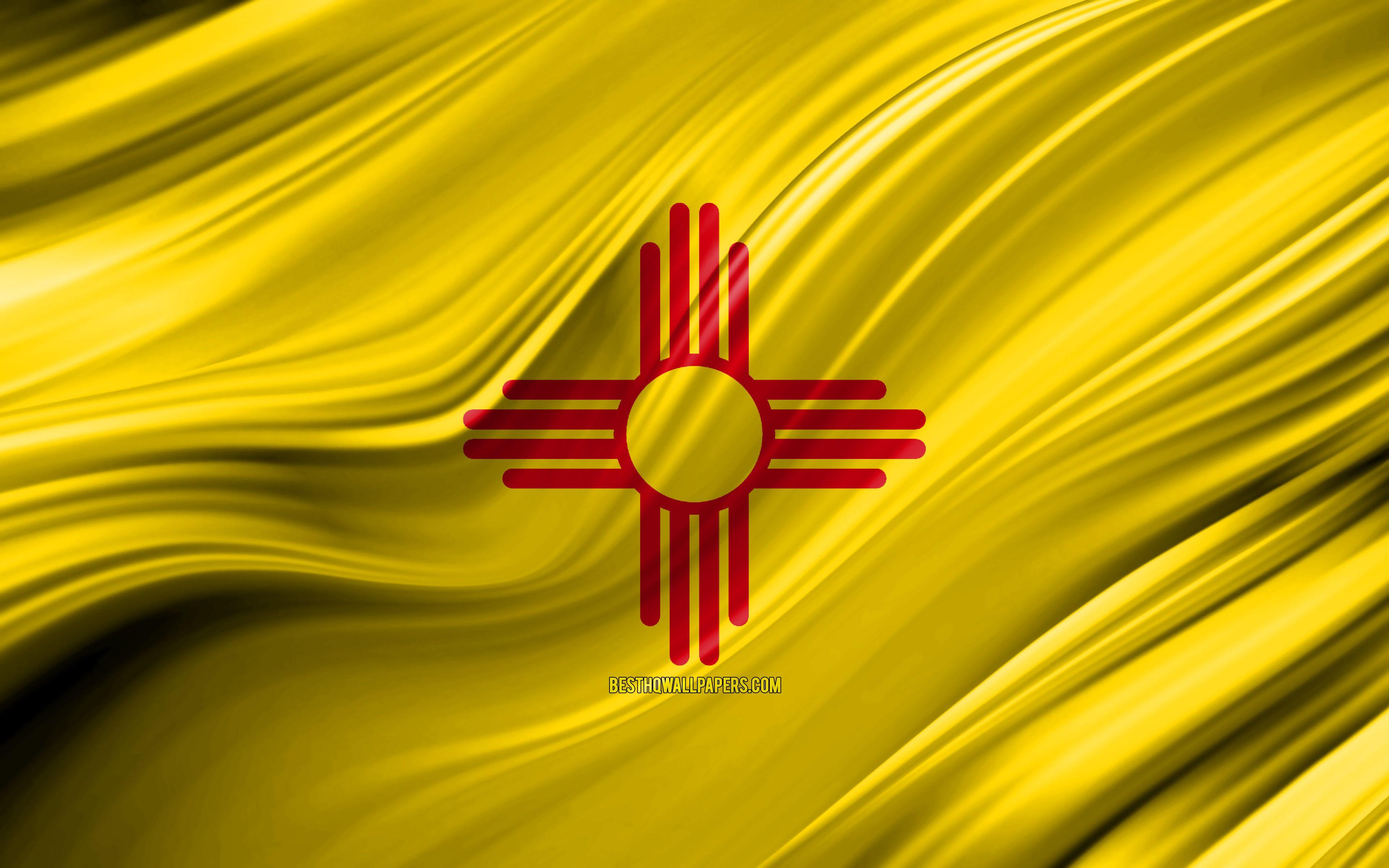 3840x2400 Download wallpaper 4k, New Mexico flag .