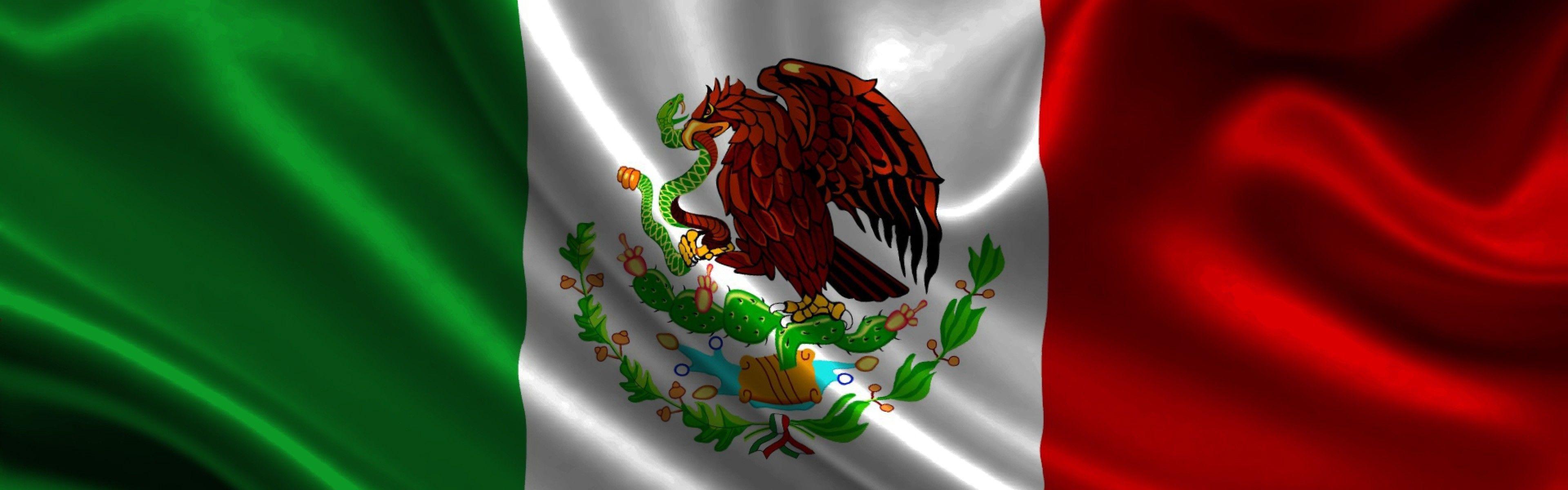 3840x1200 New Mexican Flag Background, View .