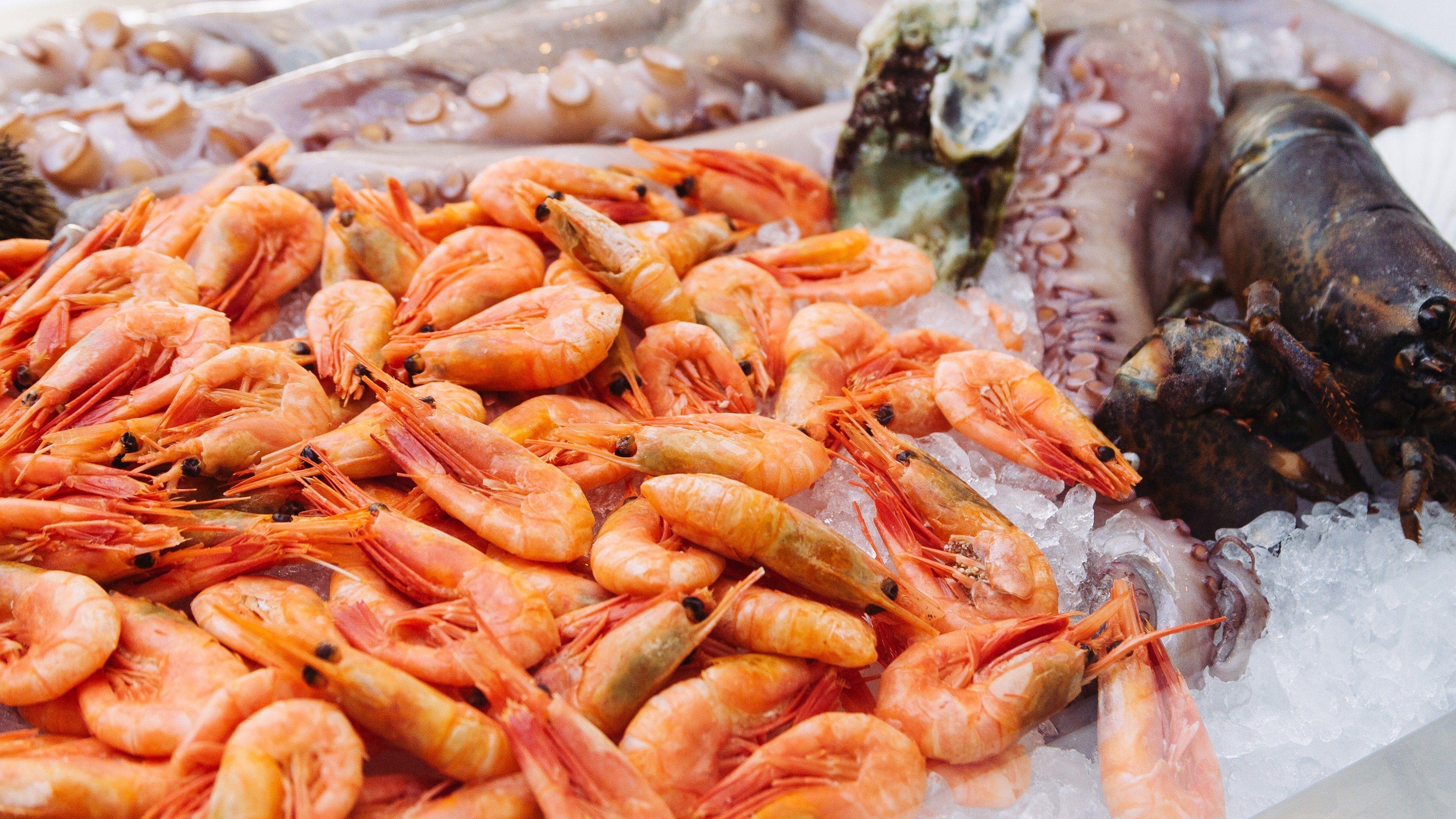 3840x2160 Shrimp Food HD Background 4K Wallpaper .