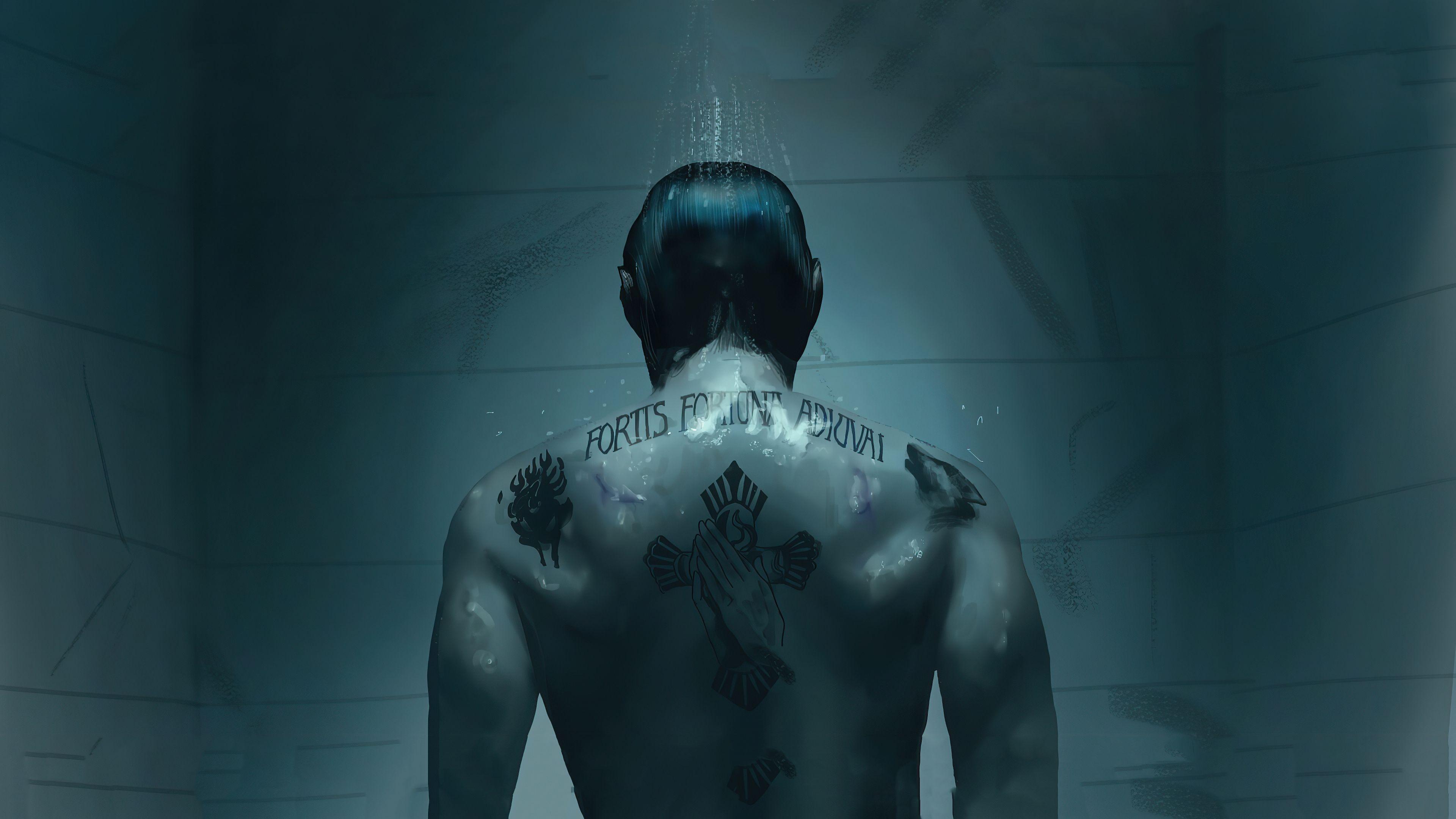 What does Asia Kate Dillons adjudicator on John Wick 3 neck tattoo say  in real life  Quora