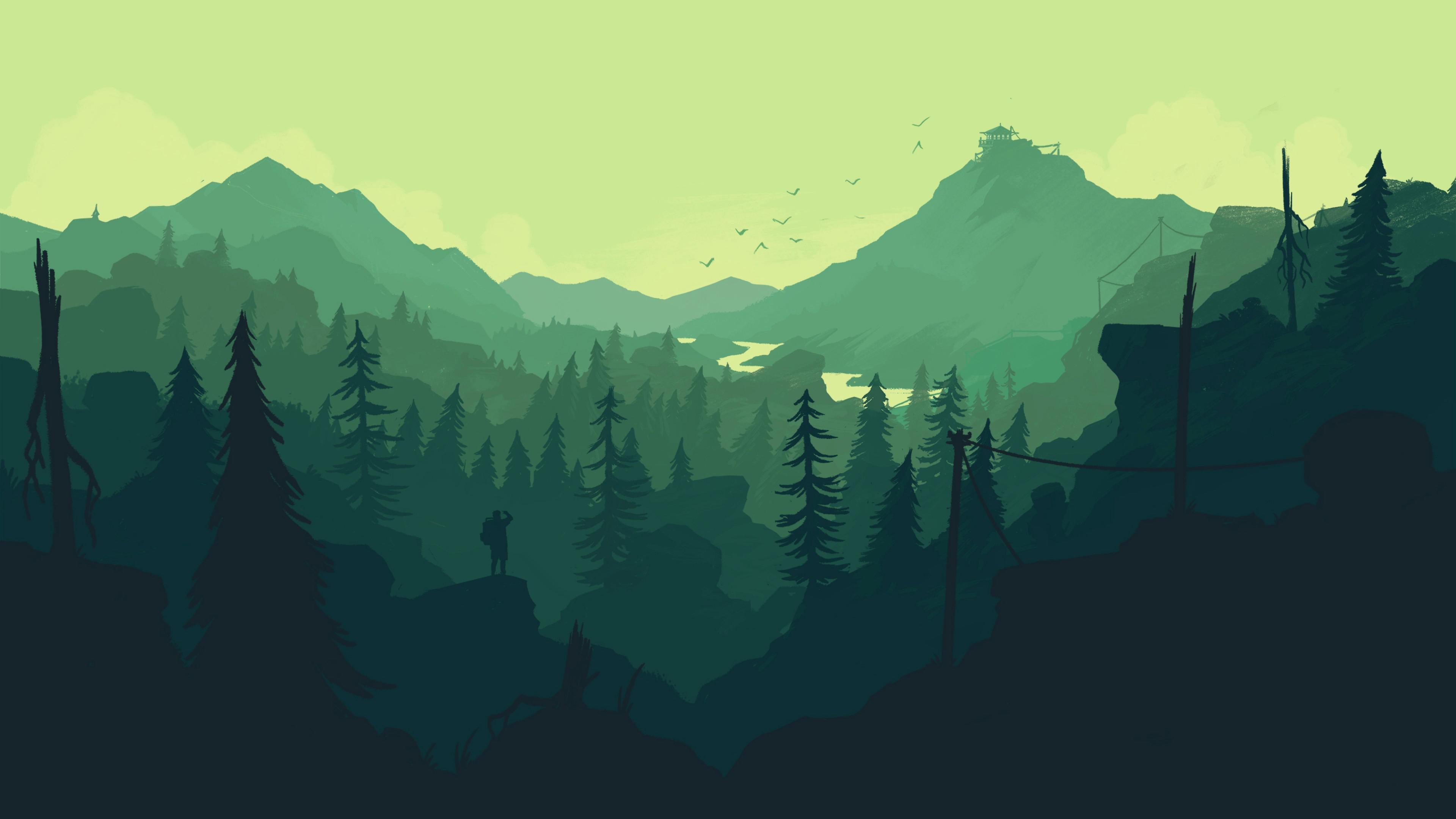 3840x2160 Minimalist nature wallpaper. Resolution: [3840×2160]