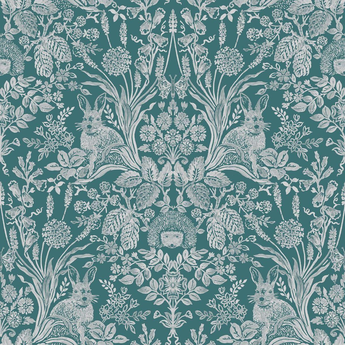 1200x1200 Harlen Woodland Damask Wallpaper Dark .worldofwallpaper.com · In stock