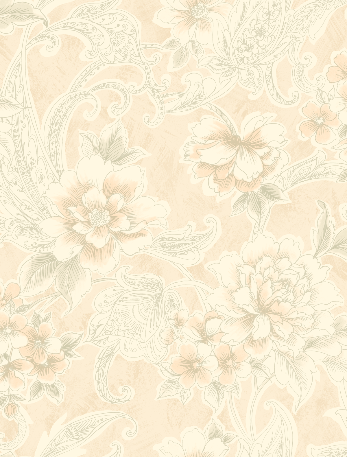 1200x1580 Floral Wallpaper Pink Gold Cream Green .ebay.com · In stock