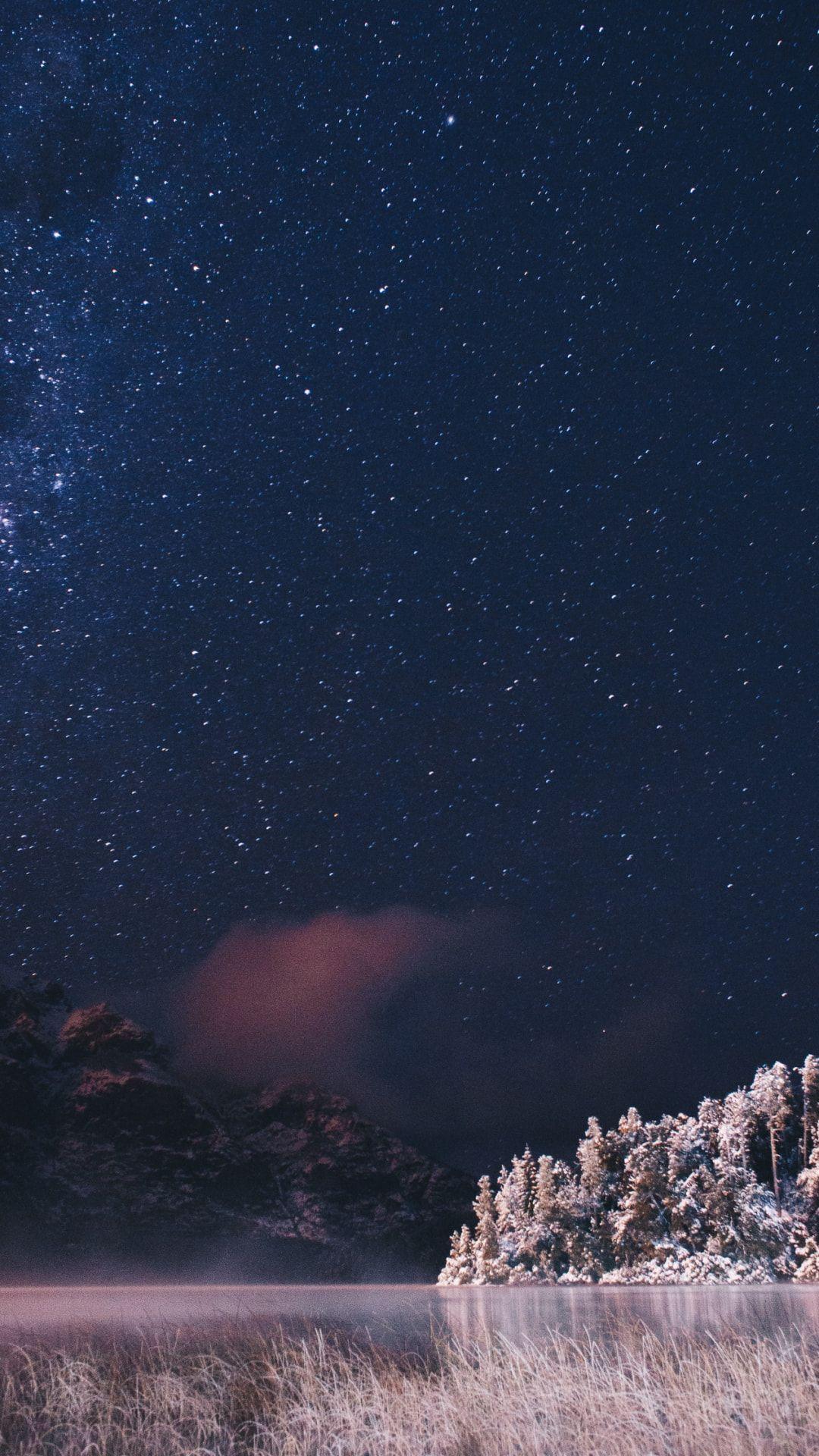 1080x1920 Winter Starry Sky. IPhone Wallpaperiphone Wallpaper.pics