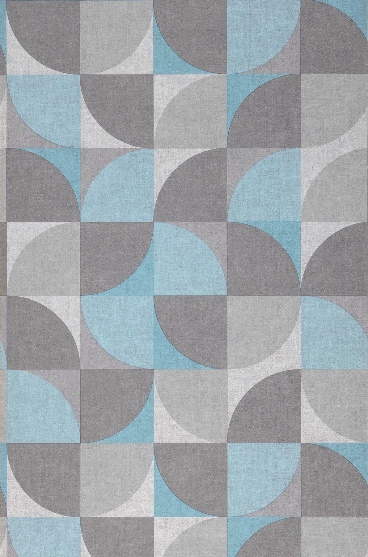 1191x1800 Wallpaper Junimo turquoise blue .wallpaperfromthe70s.com · In stock