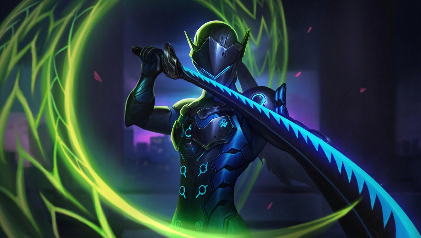 1360x768 4K Genji Overwatch Desktop .