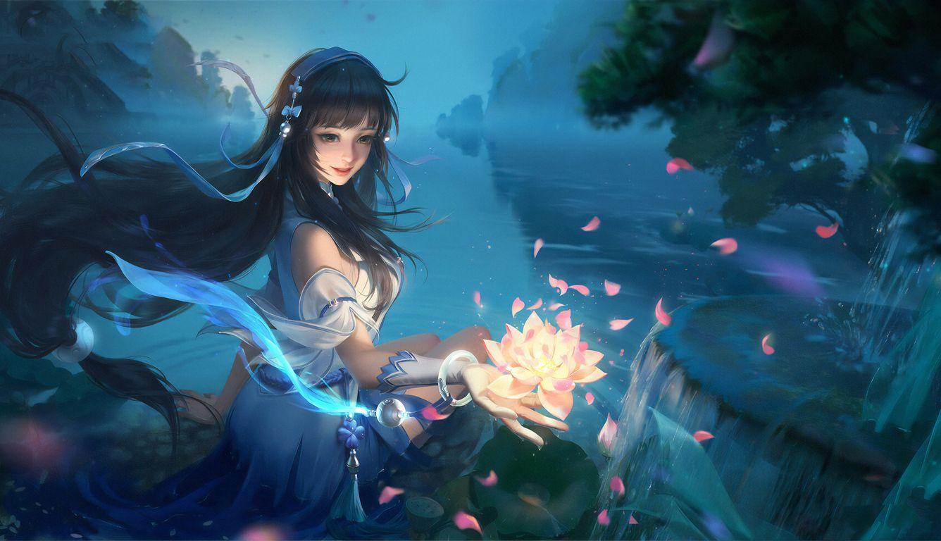 1336x768 King Glory Magical Flowers .