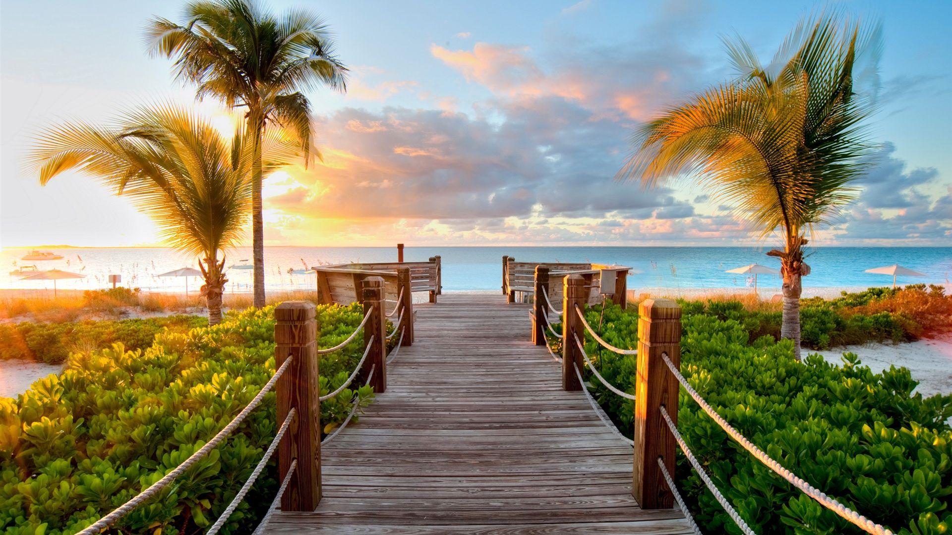 1920x1080 HD Wallpaper Beach Sunset, Beach Sunset .