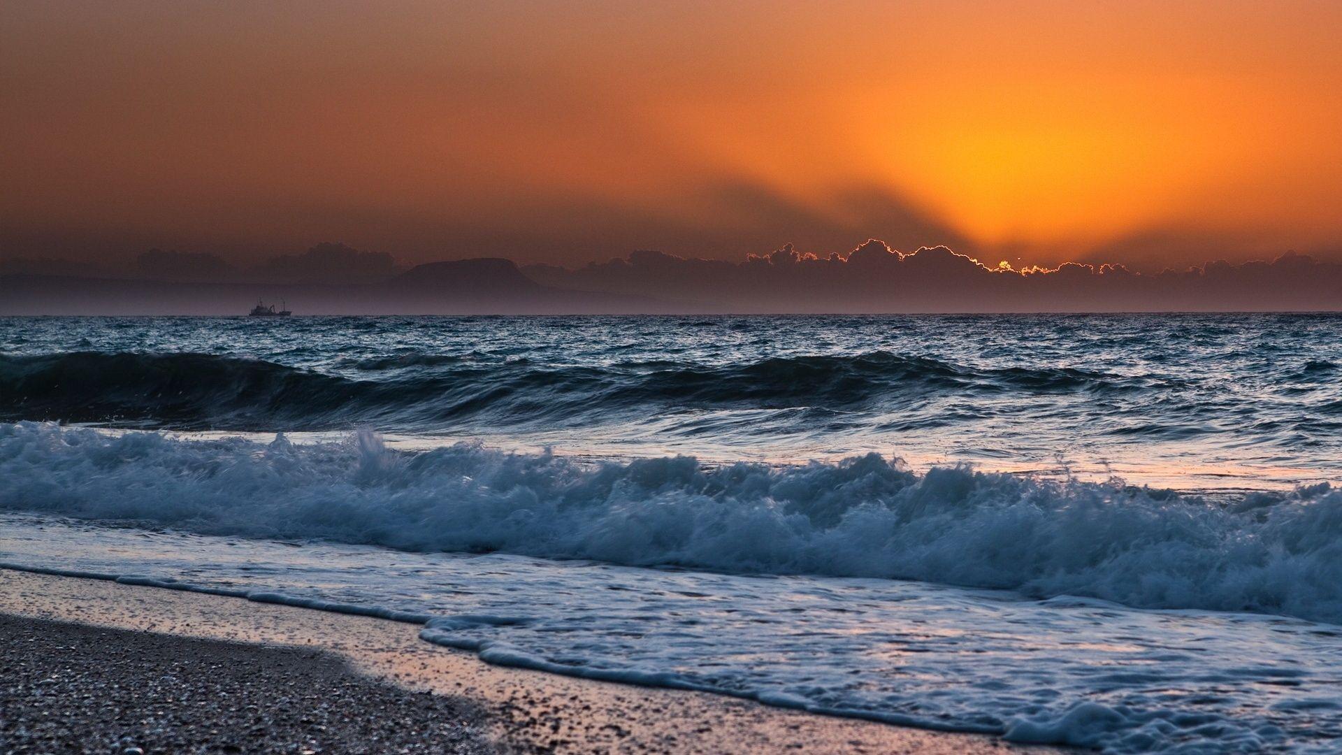1920x1080 Download Wallpaper 1920x1080 sea, sun .