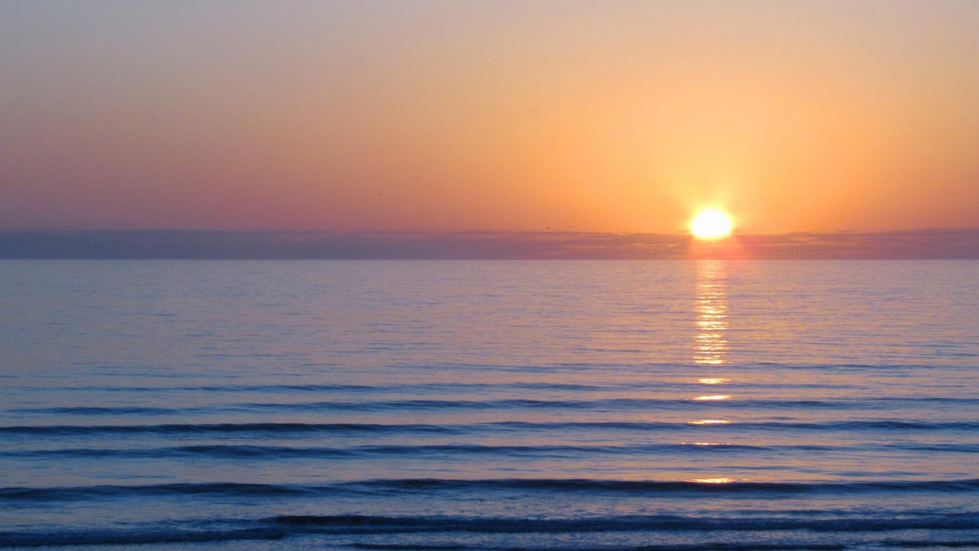 1920x1080 sea, sun, sunset 1080P Laptop .