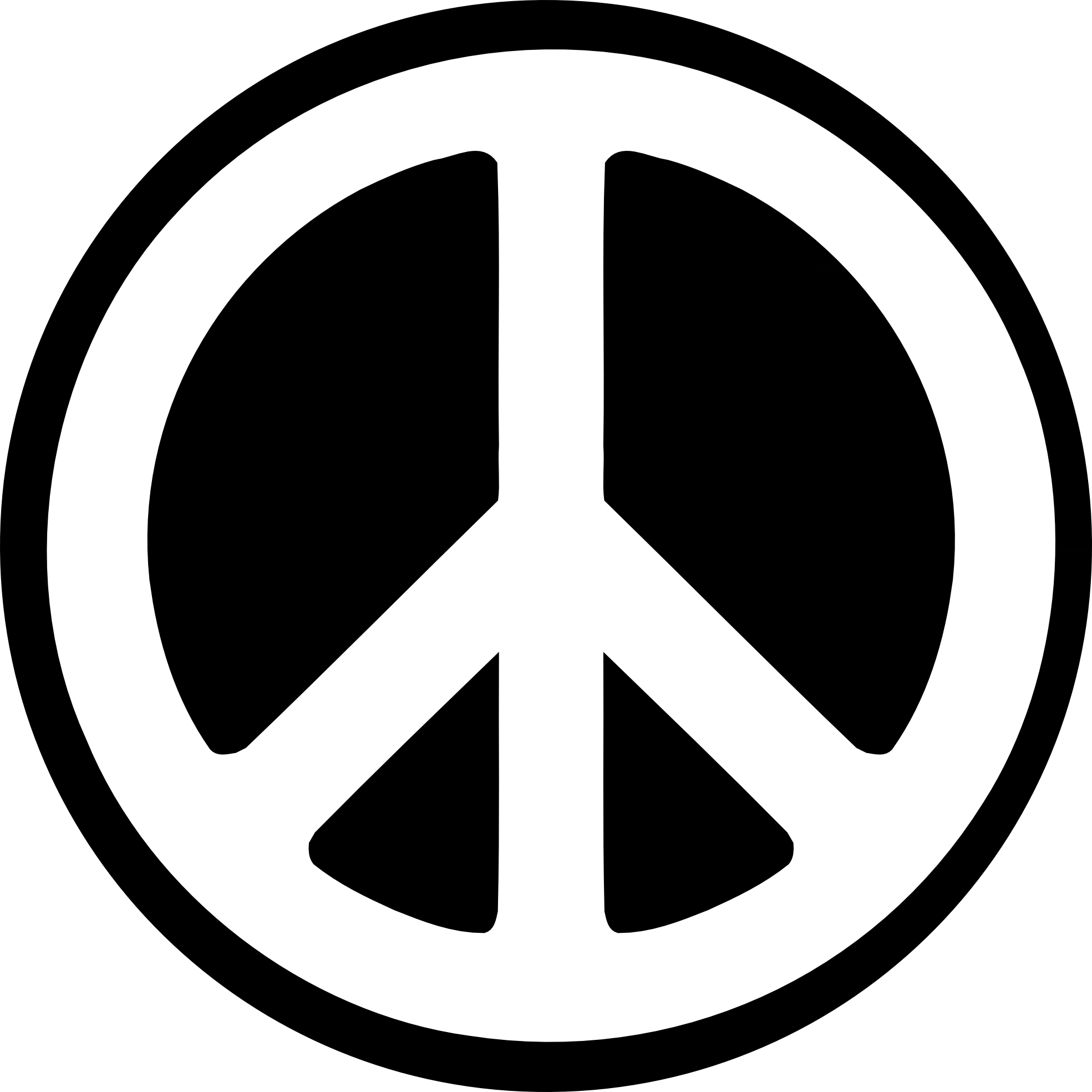 1969x1969 Peace Sign Black Background on .
