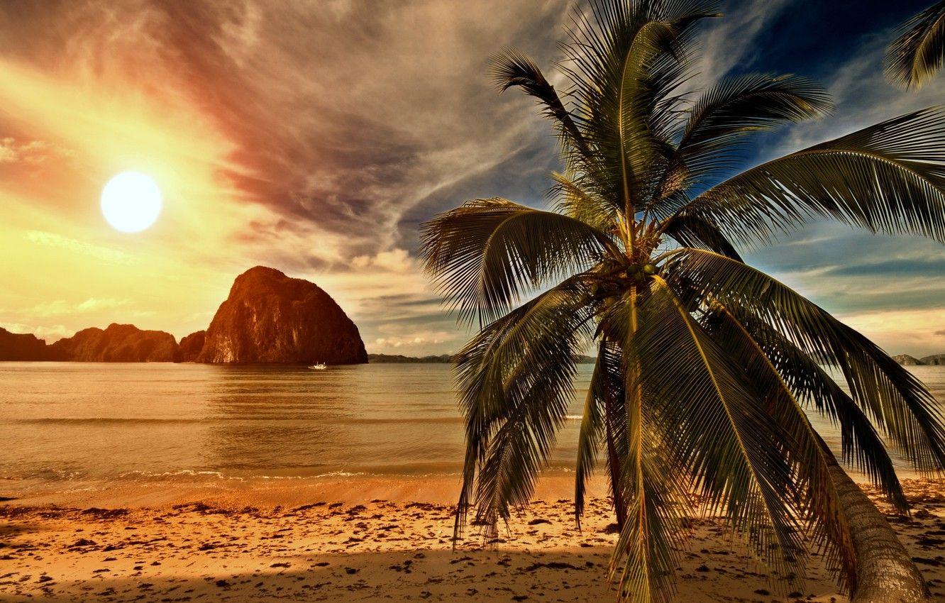 1332x850 Wallpaper sand, sea, beach, sunset .
