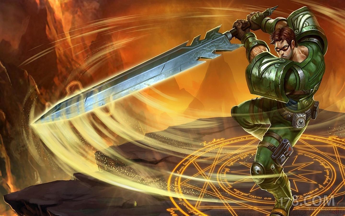 1440x900 Garen (League Of Legends) wallpaper HD .