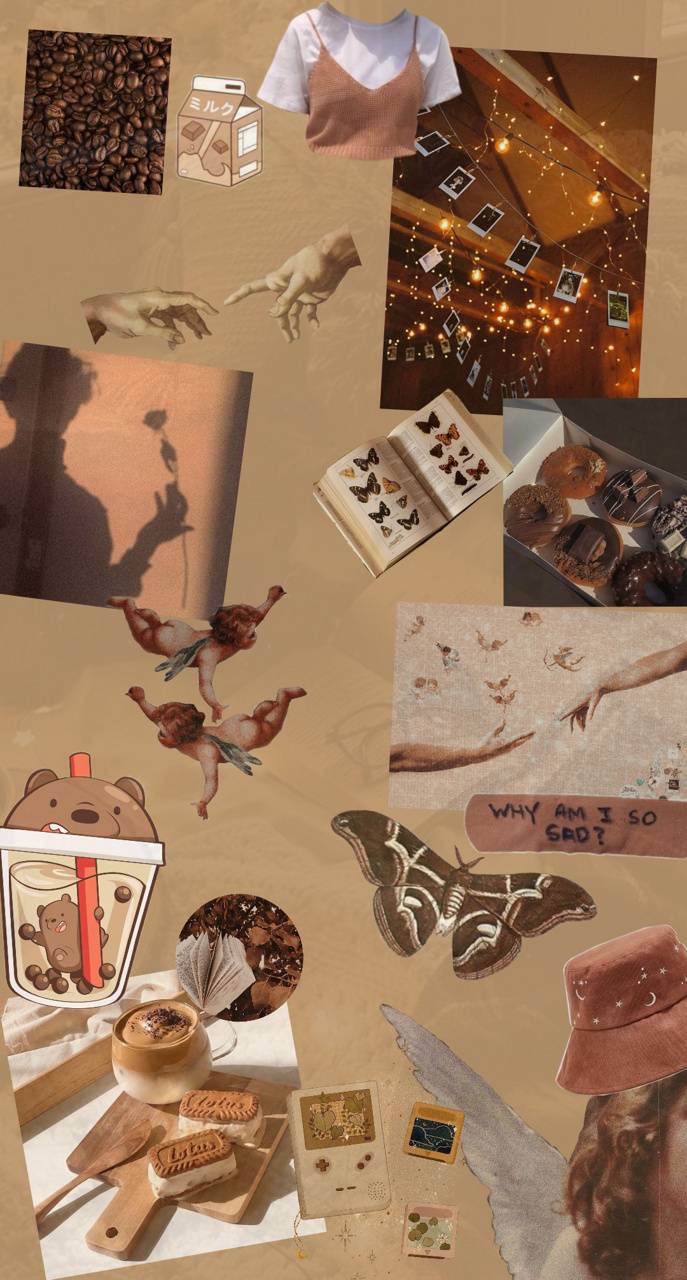 687x1280 Brown Aesthetic Wallpaper