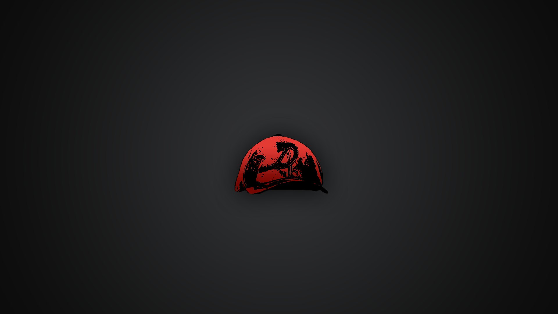 1920x1080 Clementine's Hat Red on Black Gradient .
