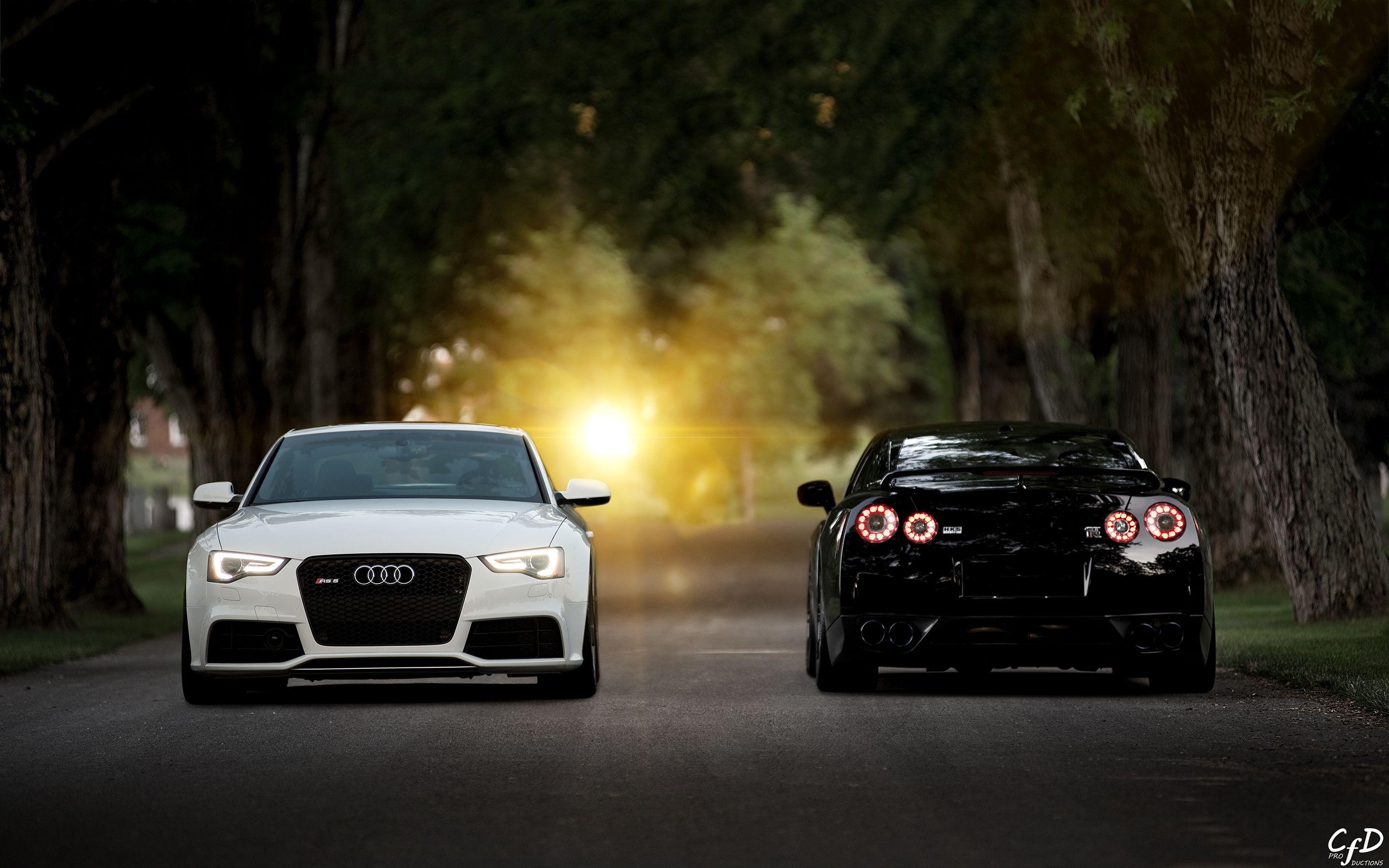 2880x1800 Audi rs5 nissan gtr 35 -